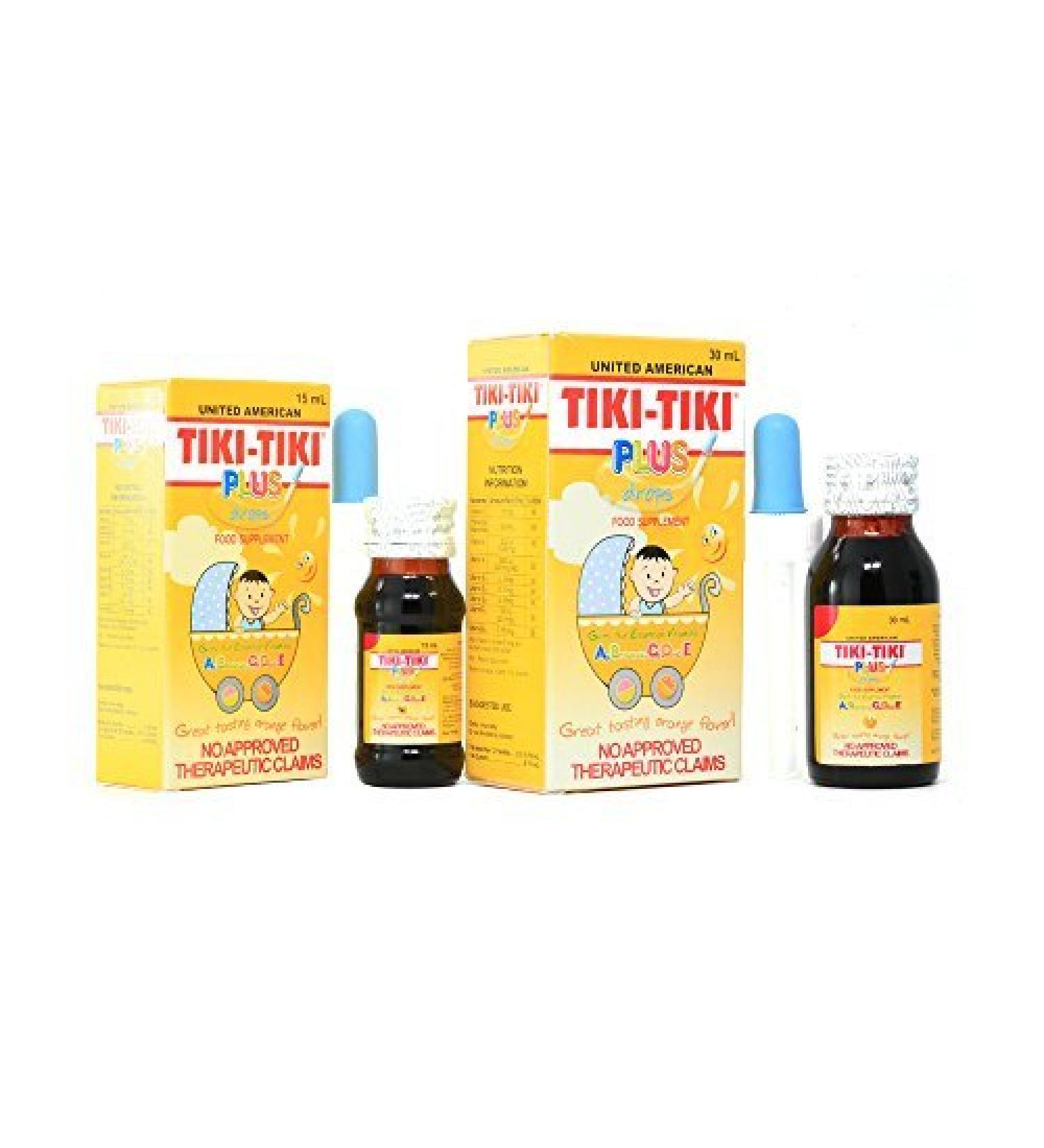 2 Bottles of Tiki-Tiki Plus Drops 30ml