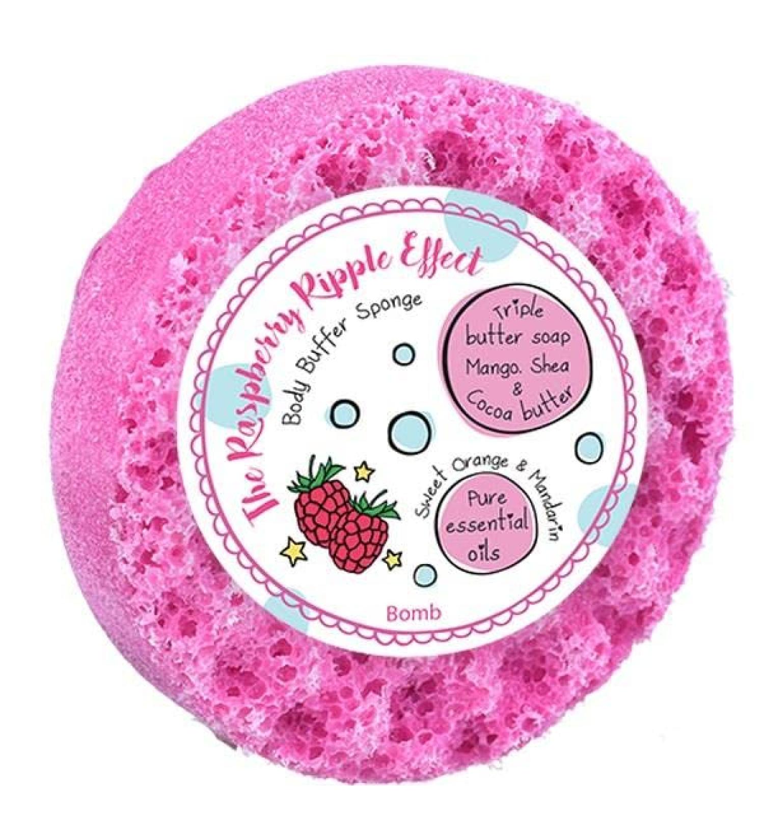 Bomb Cosmetics Pink Raspberry Ripple Body Buffer