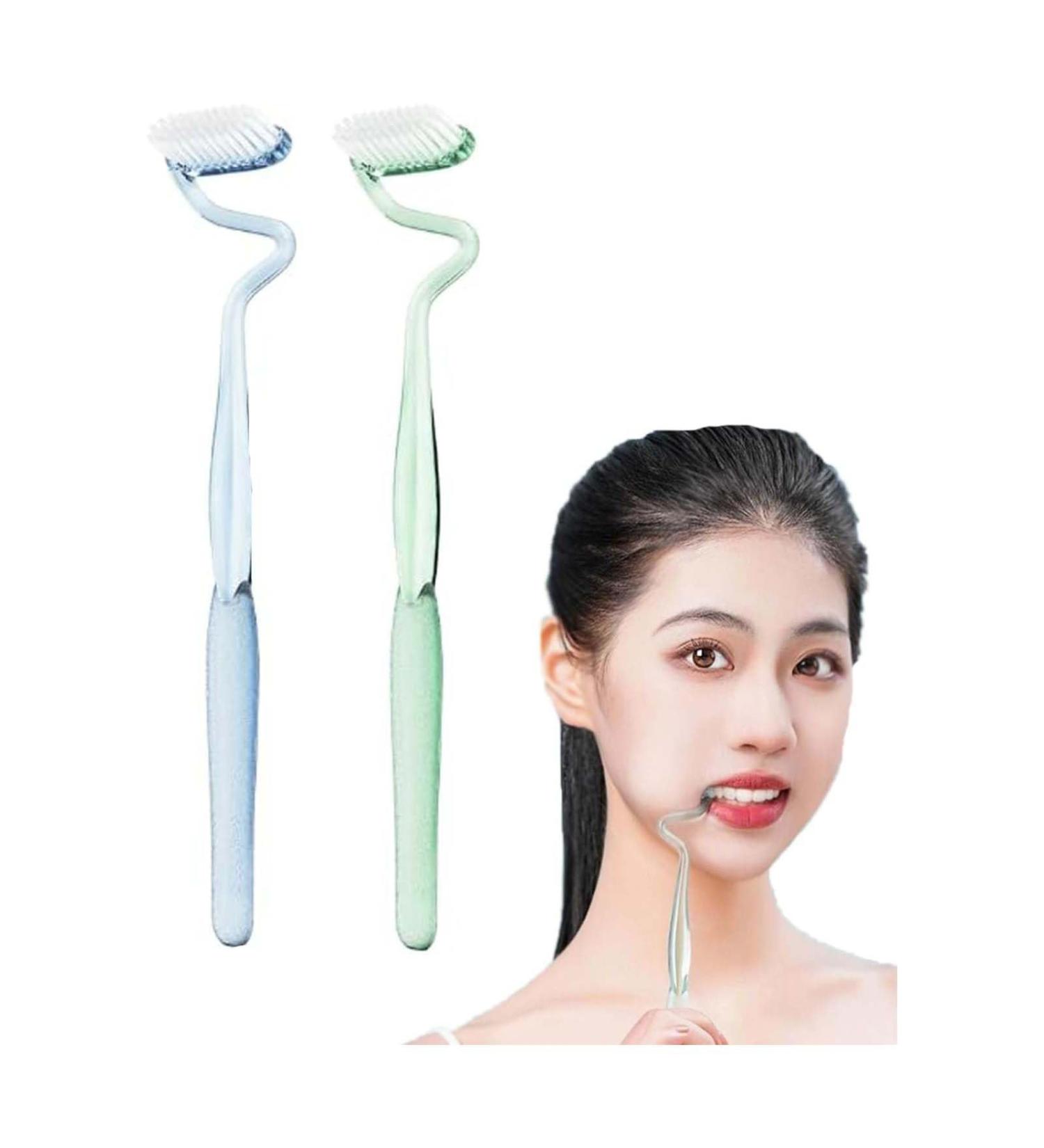 S-Shaped Toothbrush for Adults | Soft Tongue Coating & Interdental Brush | Extra Clean & Gentle Gum Massage | 1 Piece Pack - Shop Now! - Buy Online on GoSupps.com