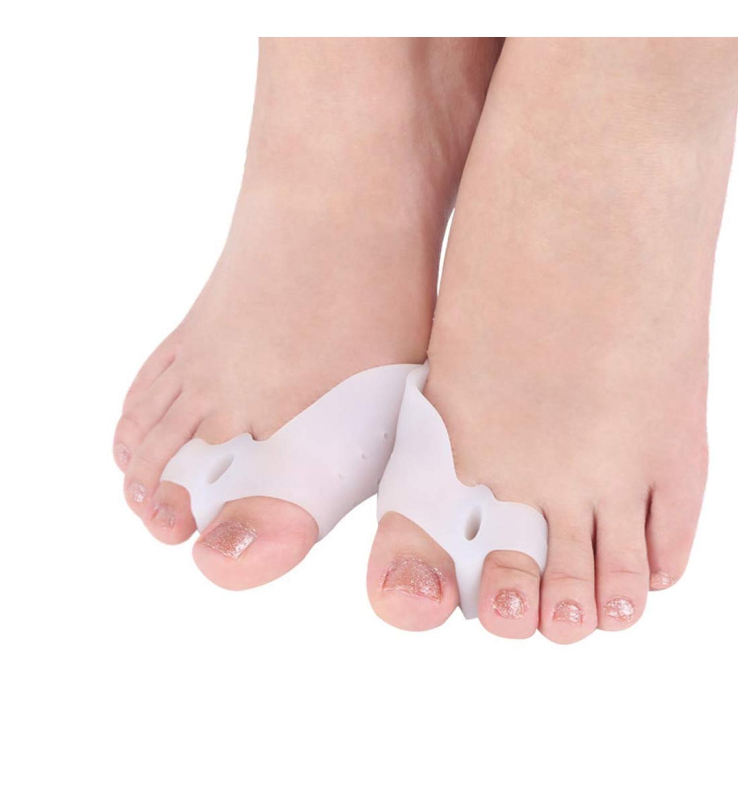 Bunion Corrector Pads - 2 Pair Gel Toe Separator & Cushion Protector for Big Toe Hammer Toe Straightener and Bunion Relief - Foot Pain Relief and Callus Corns Prevention - Buy Online on GoSupps.com