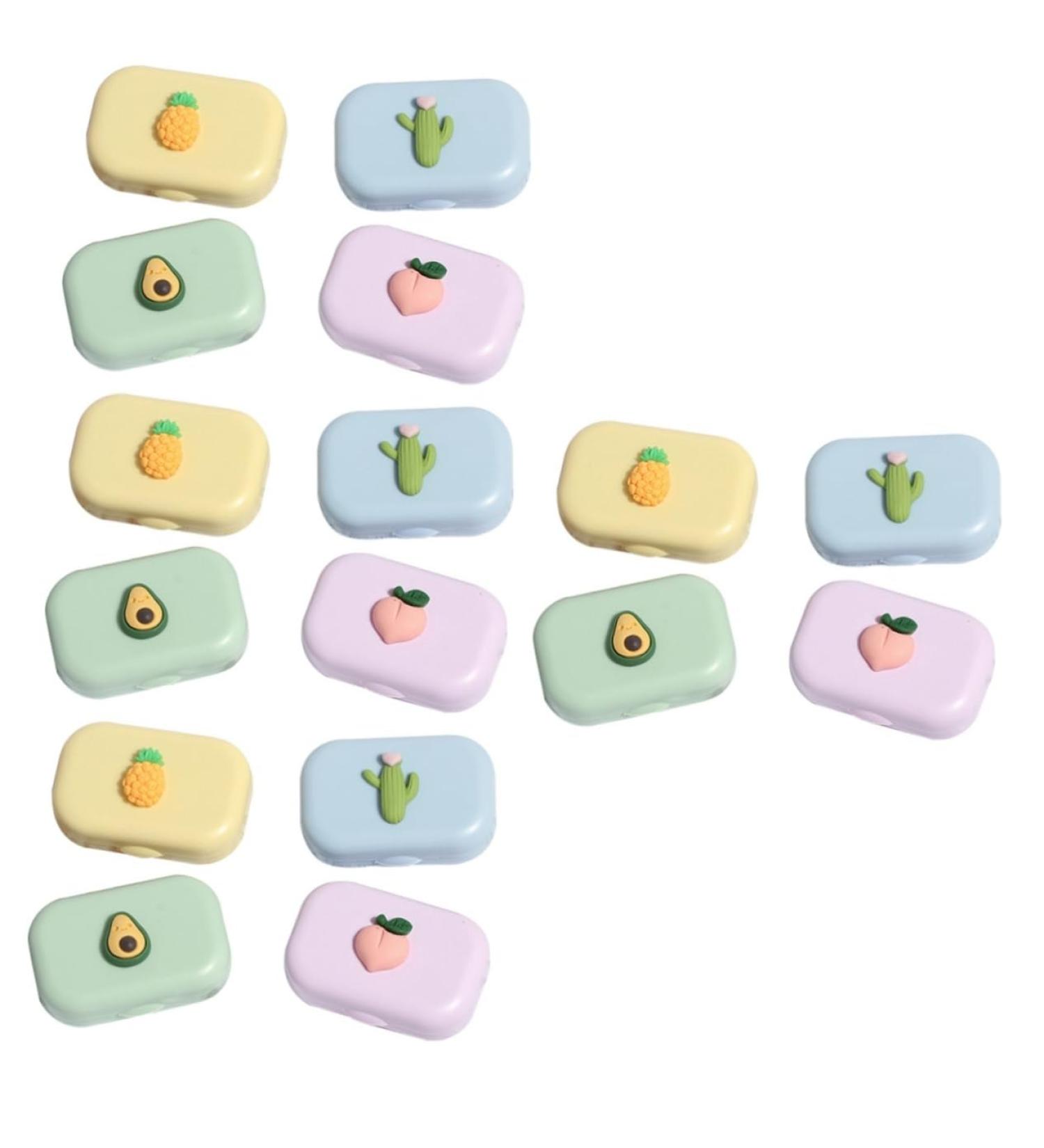 Healvian 16 pc Colored Contact Lenses Travel Case | Eye Care Set with Mirror & Fresh Lens Container | Durable 3D Glasses Case for Contacts - Buy Online on GoSupps.com