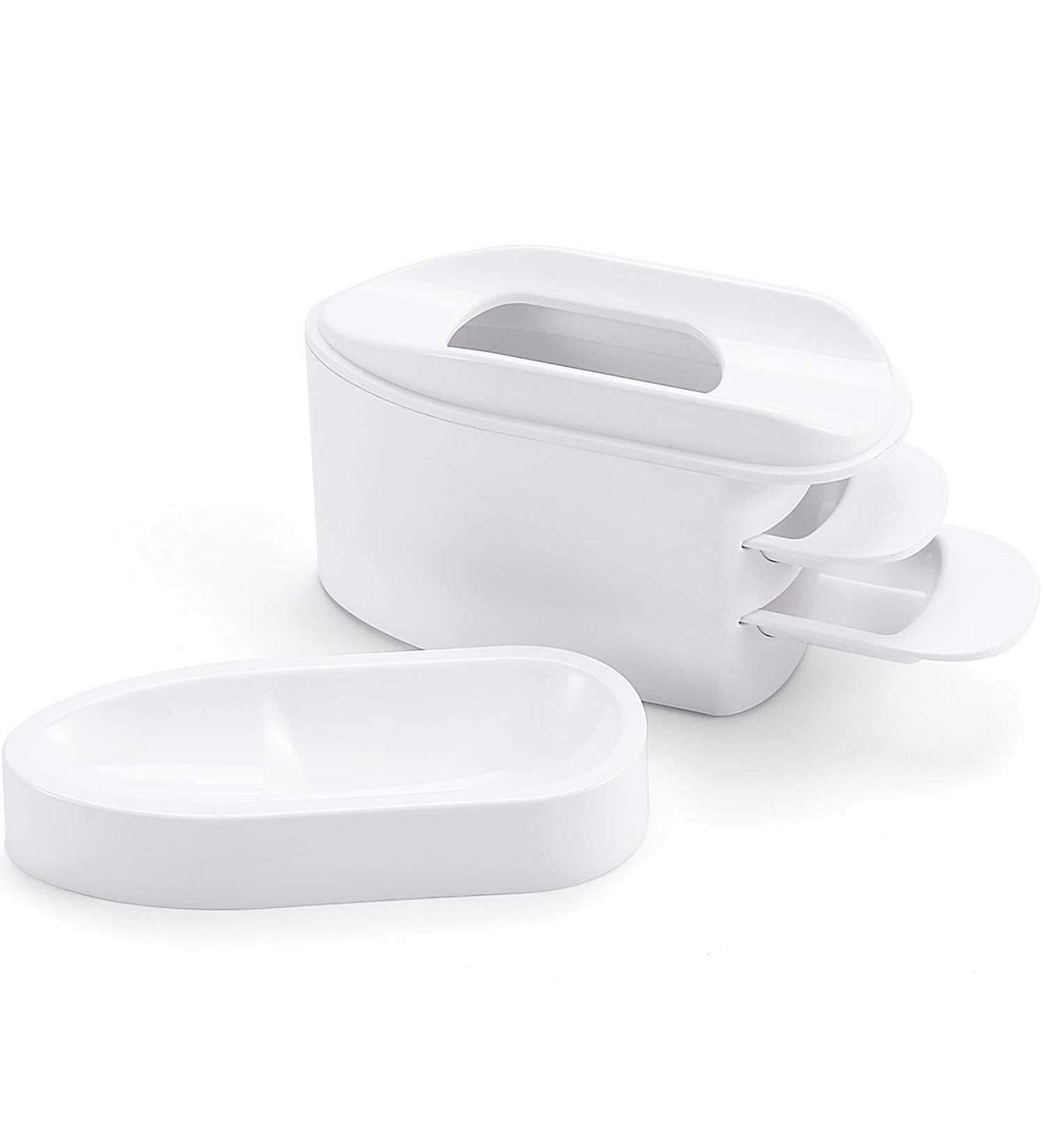 Unibouti Dip Powder Recycling System & French Tip Tray 2-in-1 | Big Size | Mess-Free | Nail Glitter Saver Holder & French Nail Art Smile Line Mold Kit - White - Buy Online on GoSupps.com