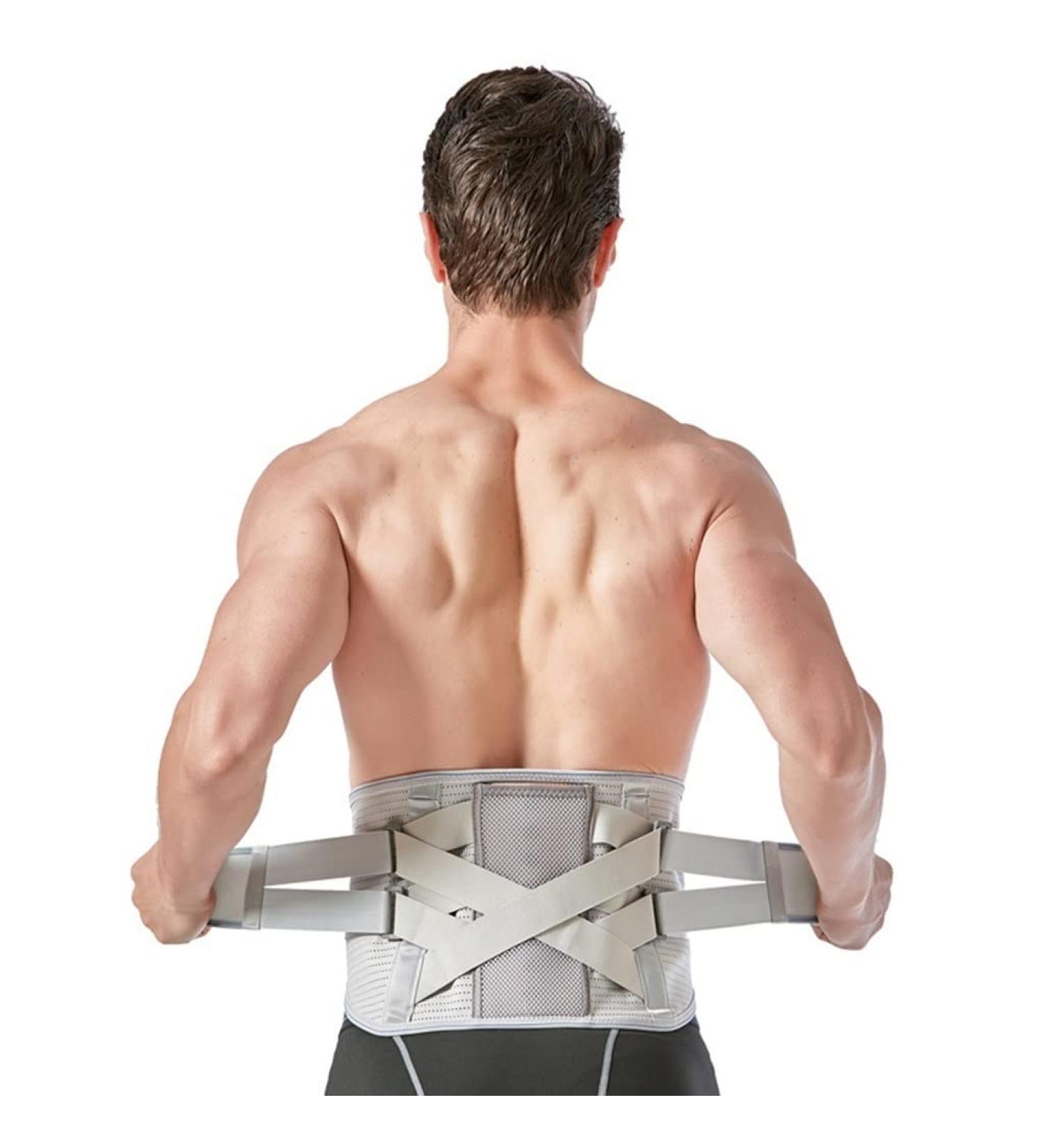 Back Support Lumbar Belt for Pain Relief | Adjustable Spinal Support for Men & Women | Scoliosis Disc Ischias Relief (XXL) - Buy Online on GoSupps.com