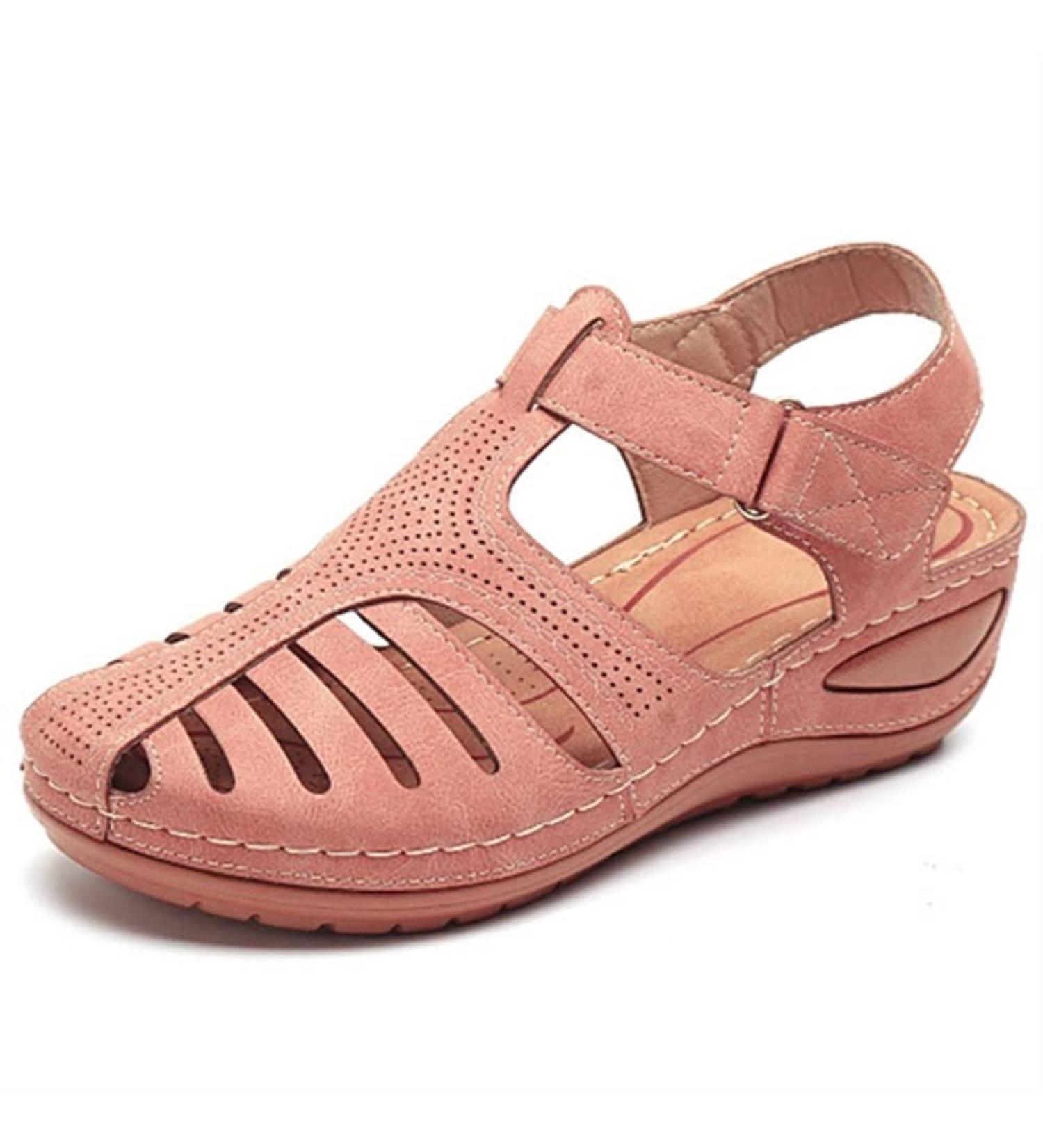 Mshitf Women's Orthopedic Bunion Corrector Sandals - Pink, Size 10 | Arch Support, Anti-Slip, Breathable Beach Wedge Shoes - Buy Online on GoSupps.com