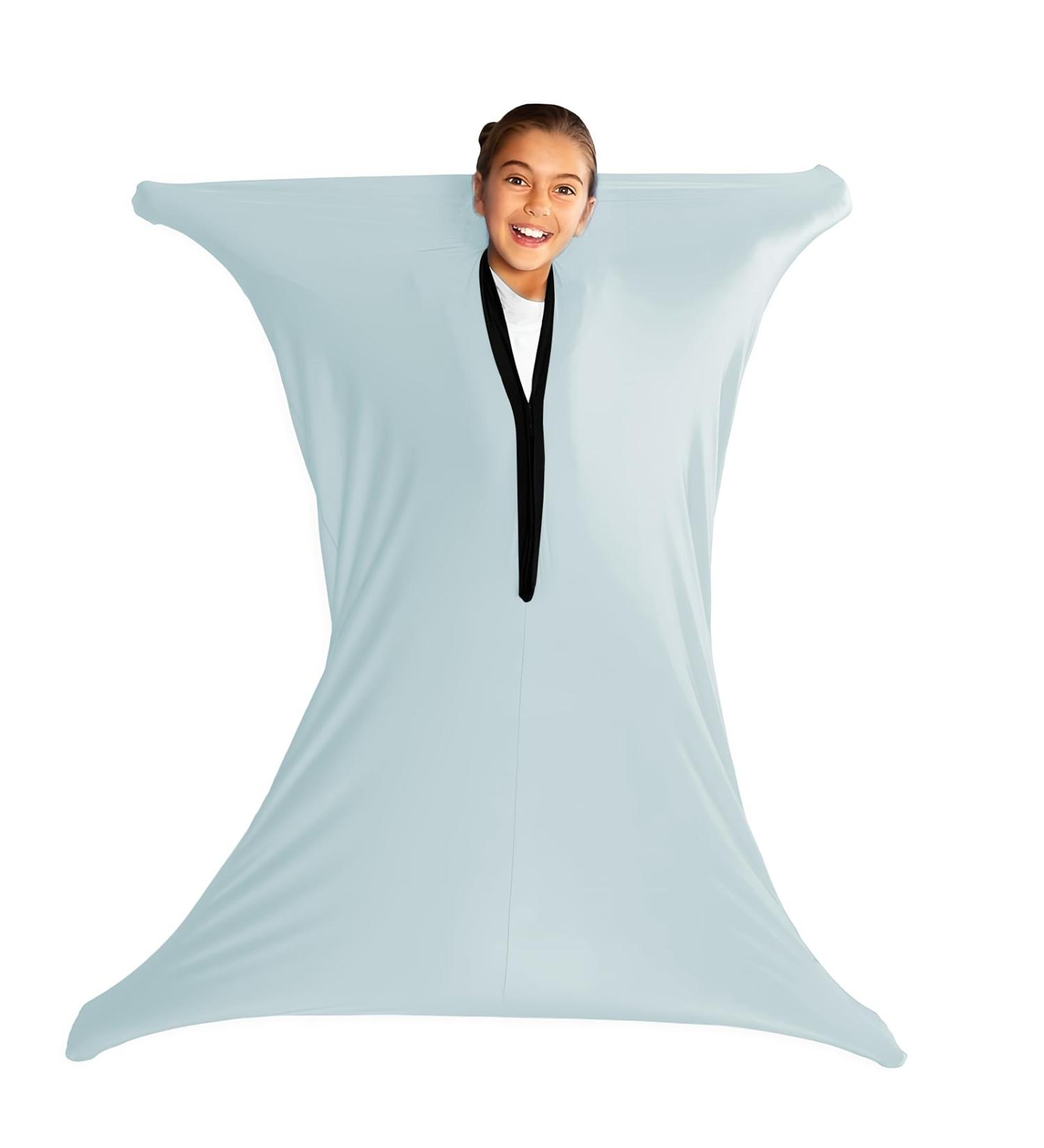 SZSMART Sensory Body Sock for Kids 40"x27" Full-Body Wrap Stretchy Body Sox to Relieve Stress for Children with Autism Anxiet (Grey S/89-112cm) S/89-112cm Grey - Buy Online on GoSupps.com