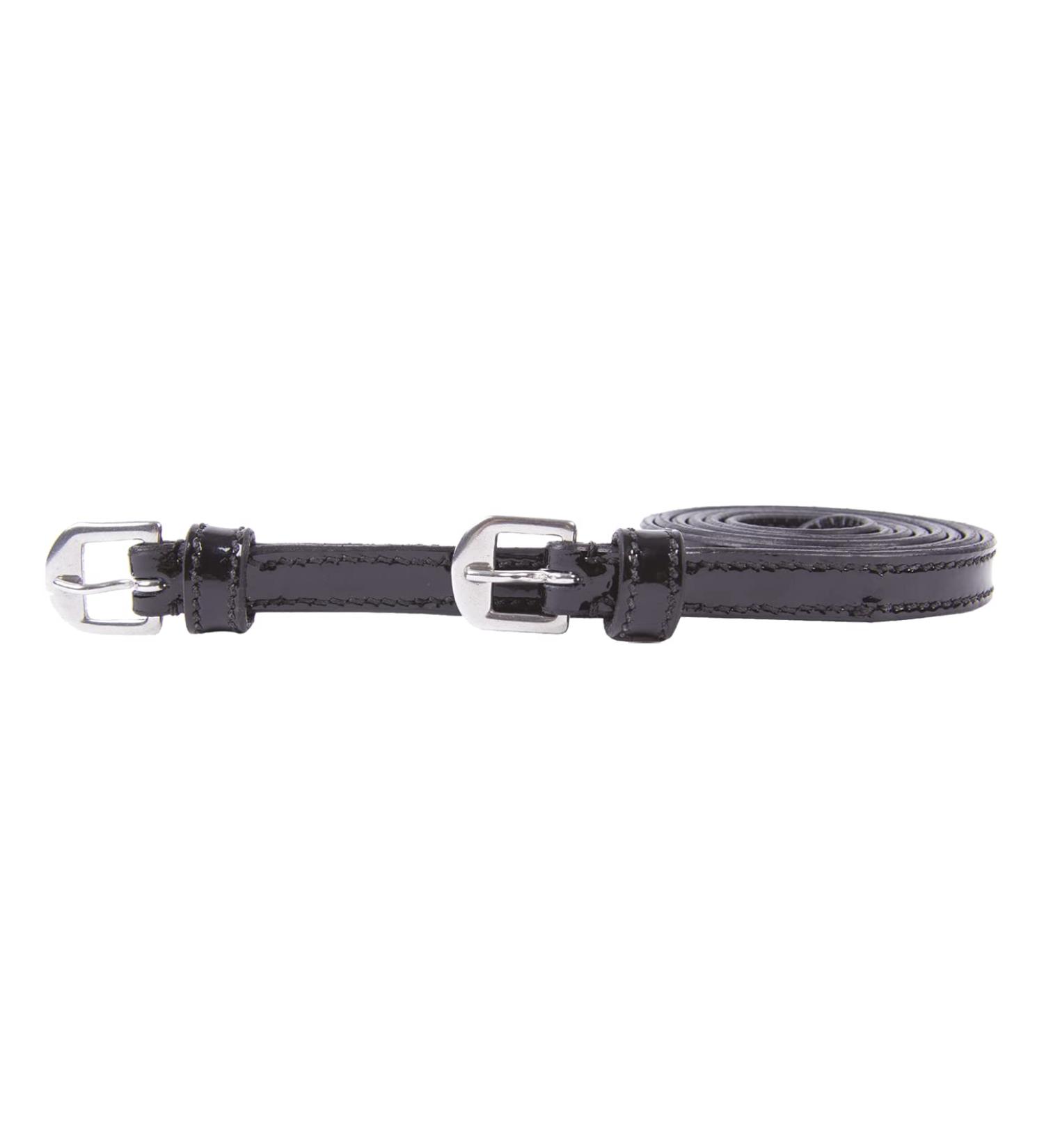WALDHAUSEN spur straps patent leather black