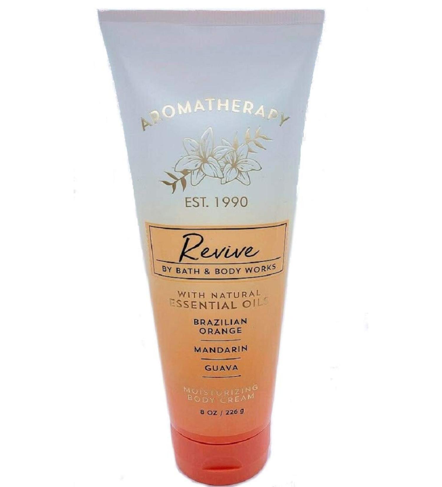 Bath and Body Works Aromatherapy Revive Body Cream 8 Ounce Orange Mandarin Guava