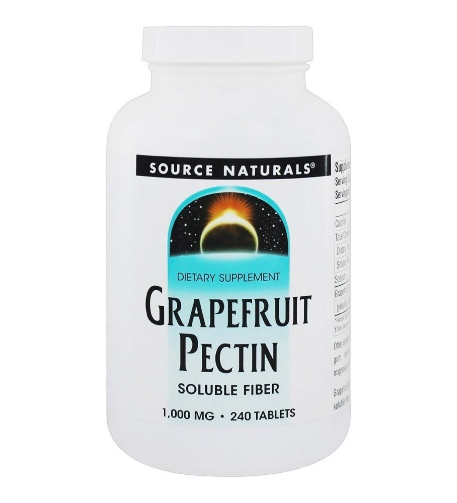 Source Naturals Grapefruit Pectin 1000 mg - 240 Tablets for Digestive Health - Buy Online on GoSupps.com