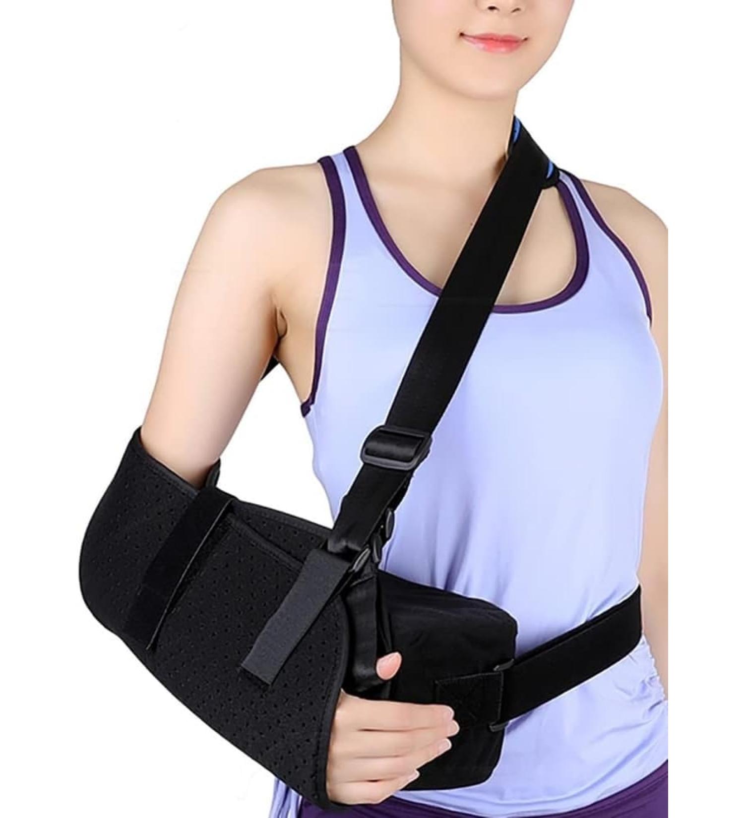 Shoulder Abduction Sling with Pillow - Large Arm Sling & Cushion Pad for Injury Support - Buy Online on GoSupps.com