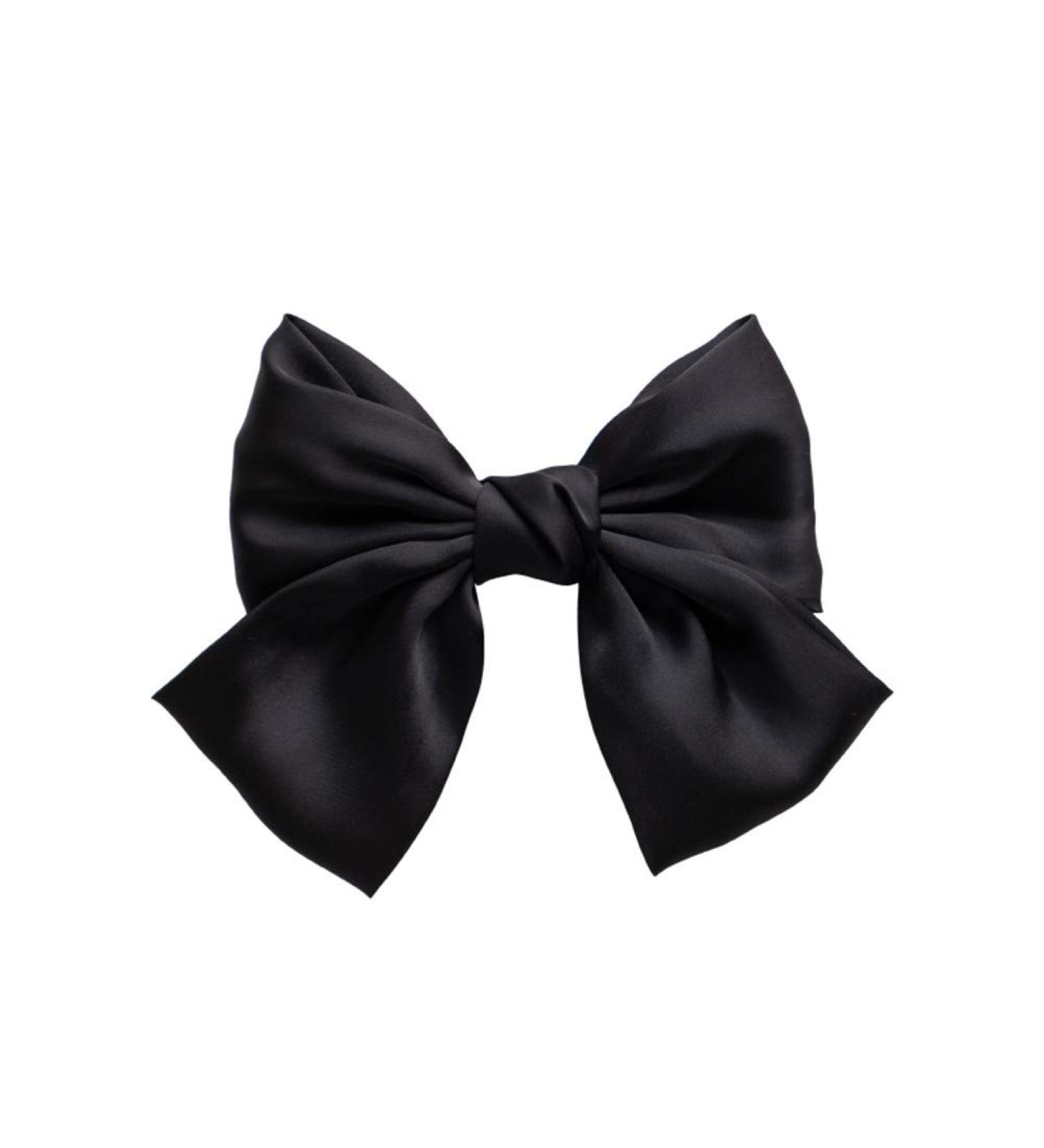 Stylish Big Hair Bows for Women and Girls - Bowknot French Barrettes and Clips Set in Black - Buy Online on GoSupps.com