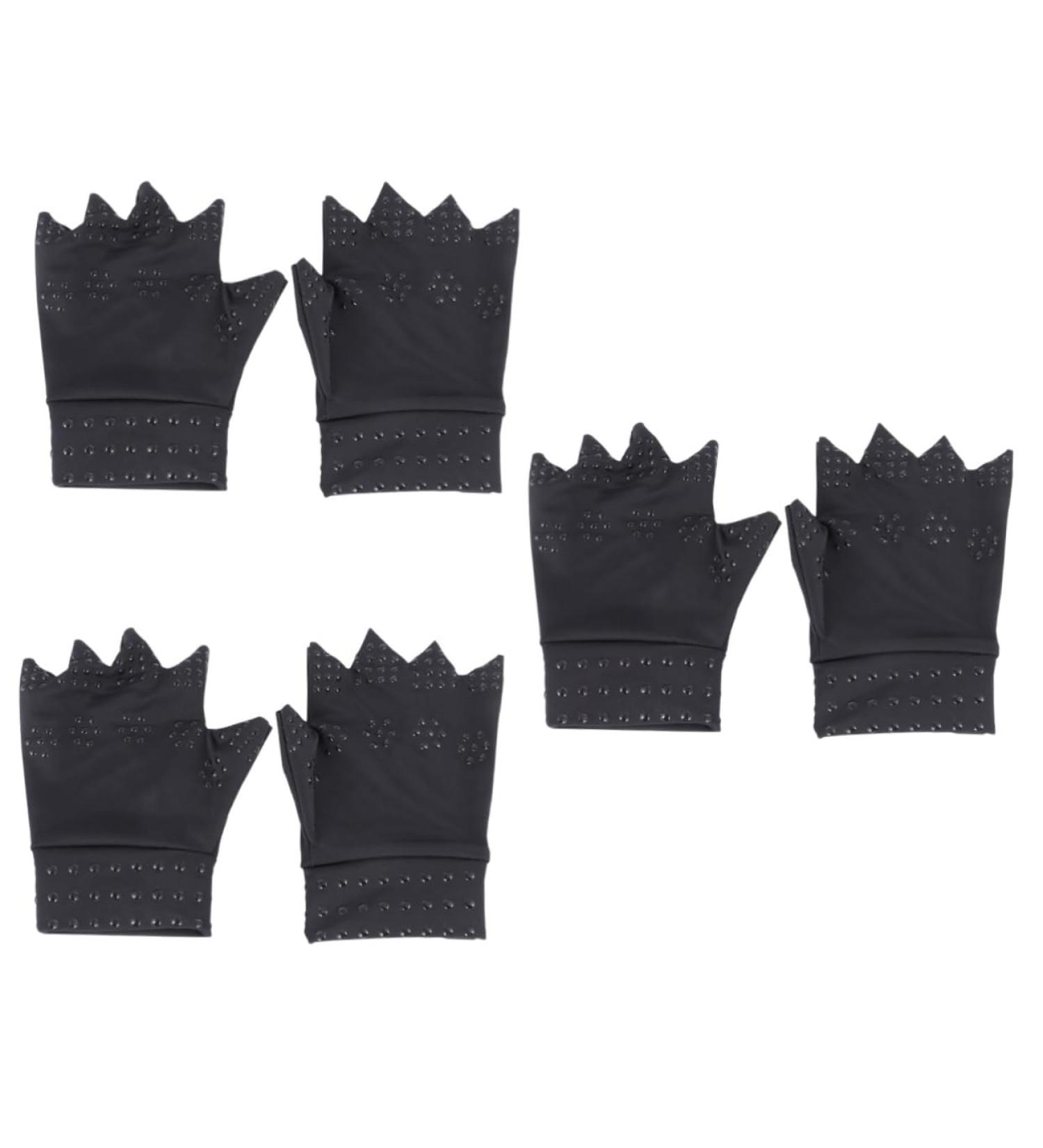 3 Pairs Half-Finger Magnetic Therapy Gloves | Protective Anti-Gloves for Maximum Comfort - Buy Online on GoSupps.com