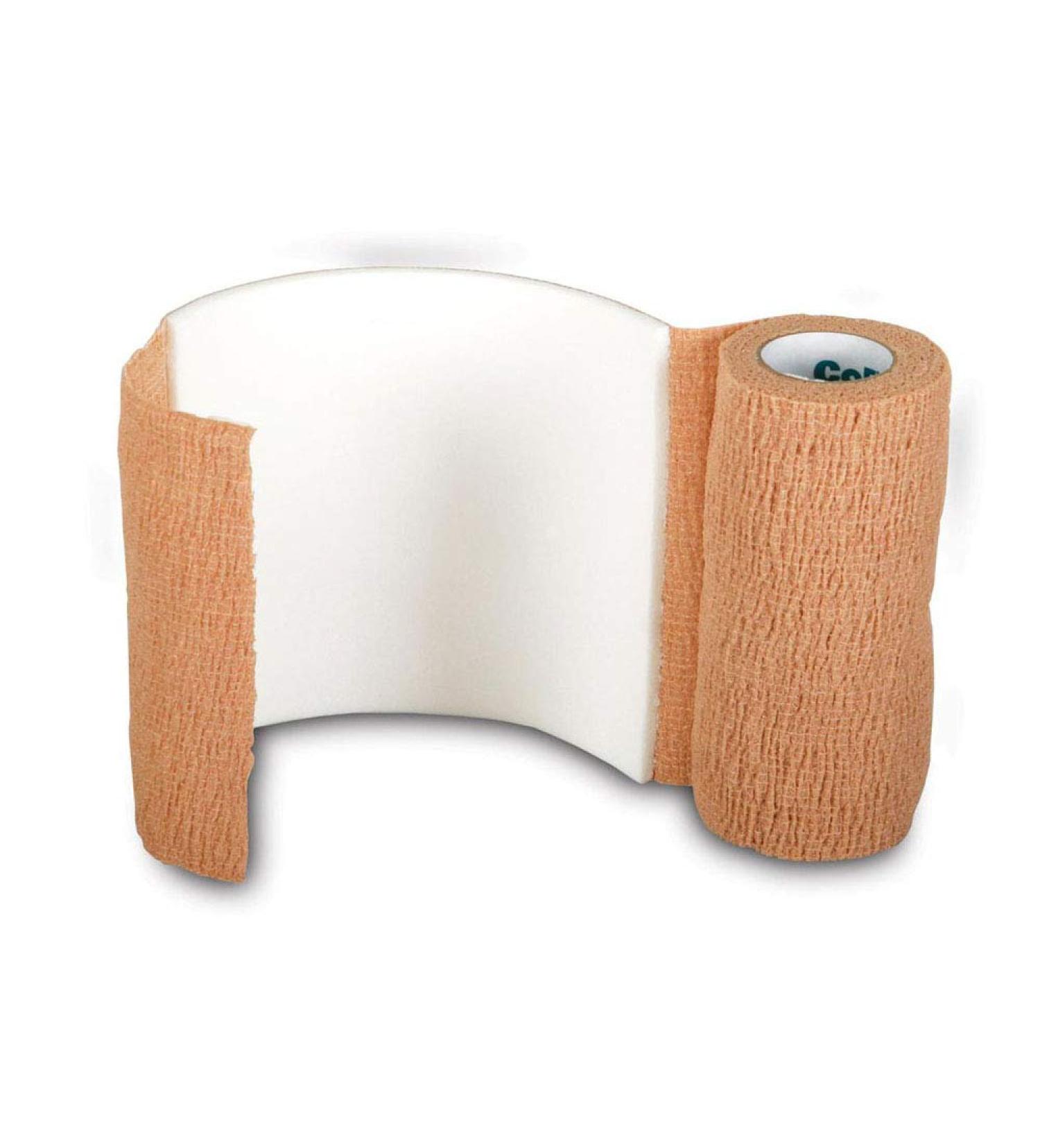 Medline MDS089207 Bandage Coflex Afd Tan 4" x 7.5 yd. Lf Ns (Pack of 6)