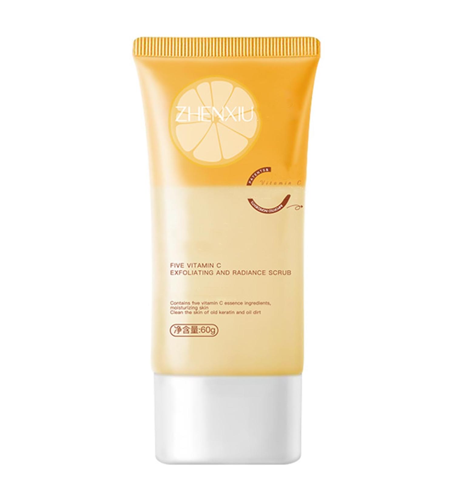 Facial Scrub Vitamin C Face Exfoliator Energising Exfoliating Scrub with Natural Fruit Acids and Enzymes Removes Blackheads Improves Acne Dark Spots Cleanses Skin Brightens Radiance - Buy Online on GoSupps.com