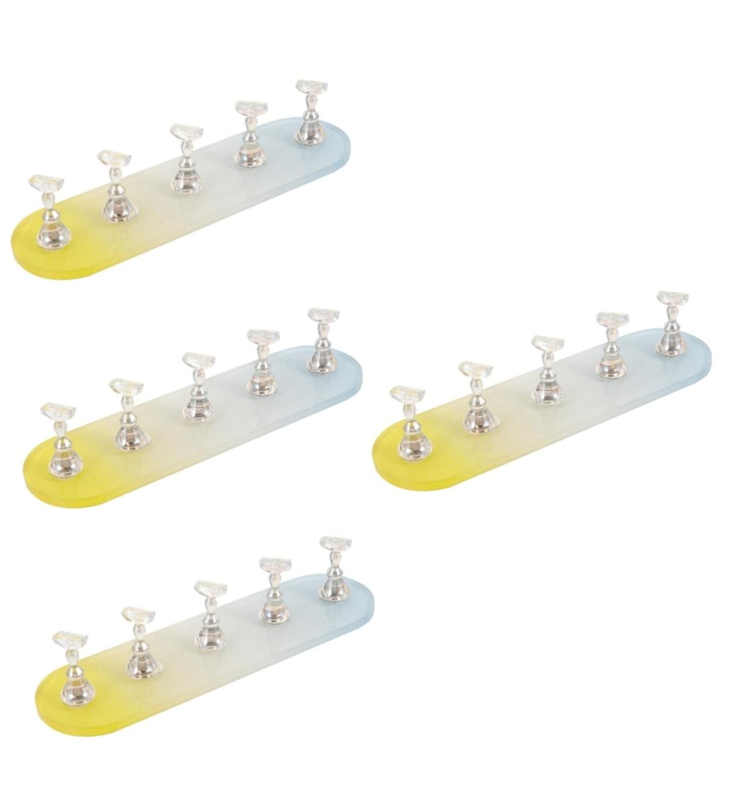 minkissy 4 Sets Nail Practice Holder Beauty Nail Decorations for Nail Art Nail Holders for Nail Painting Fake Nails Nail Display for Nail Art Press Nail Cosmetic Plastic - Buy Online on GoSupps.com