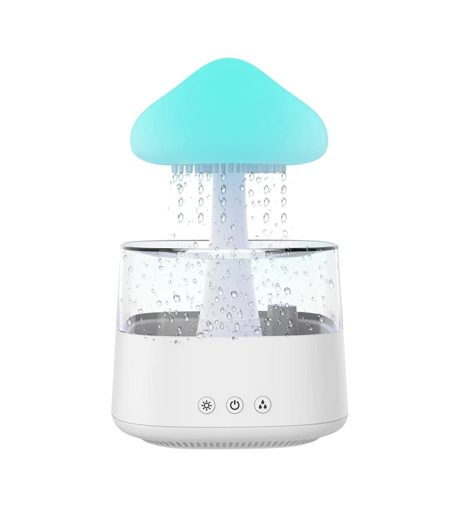 Raining Cloud 450ml Essential Oil Diffuser & Humidifier - 5-in-1 with Raindrop Sound 7 Color Lights 3 Mist Modes - Perfect for Sleep & Relaxation | Shop Internationally - Buy Online on GoSupps.com