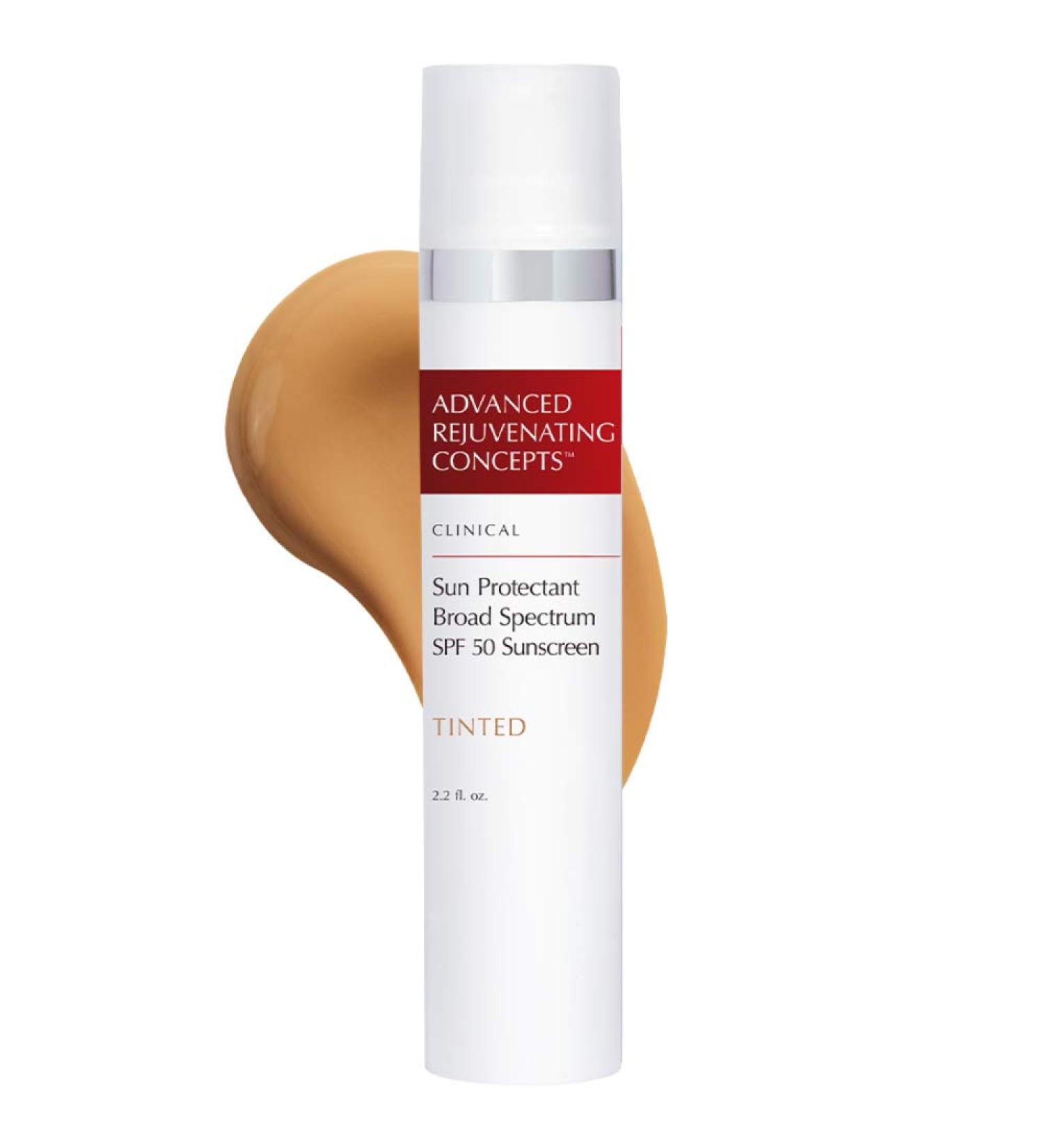 ADVANCED REJUVENATING CONCEPTS Clinical Sun Protectant Ultralite TINTED SPF 50  UVA & UVB Sunscreen  Blends to Match Skin Tone  2.2 Ounce