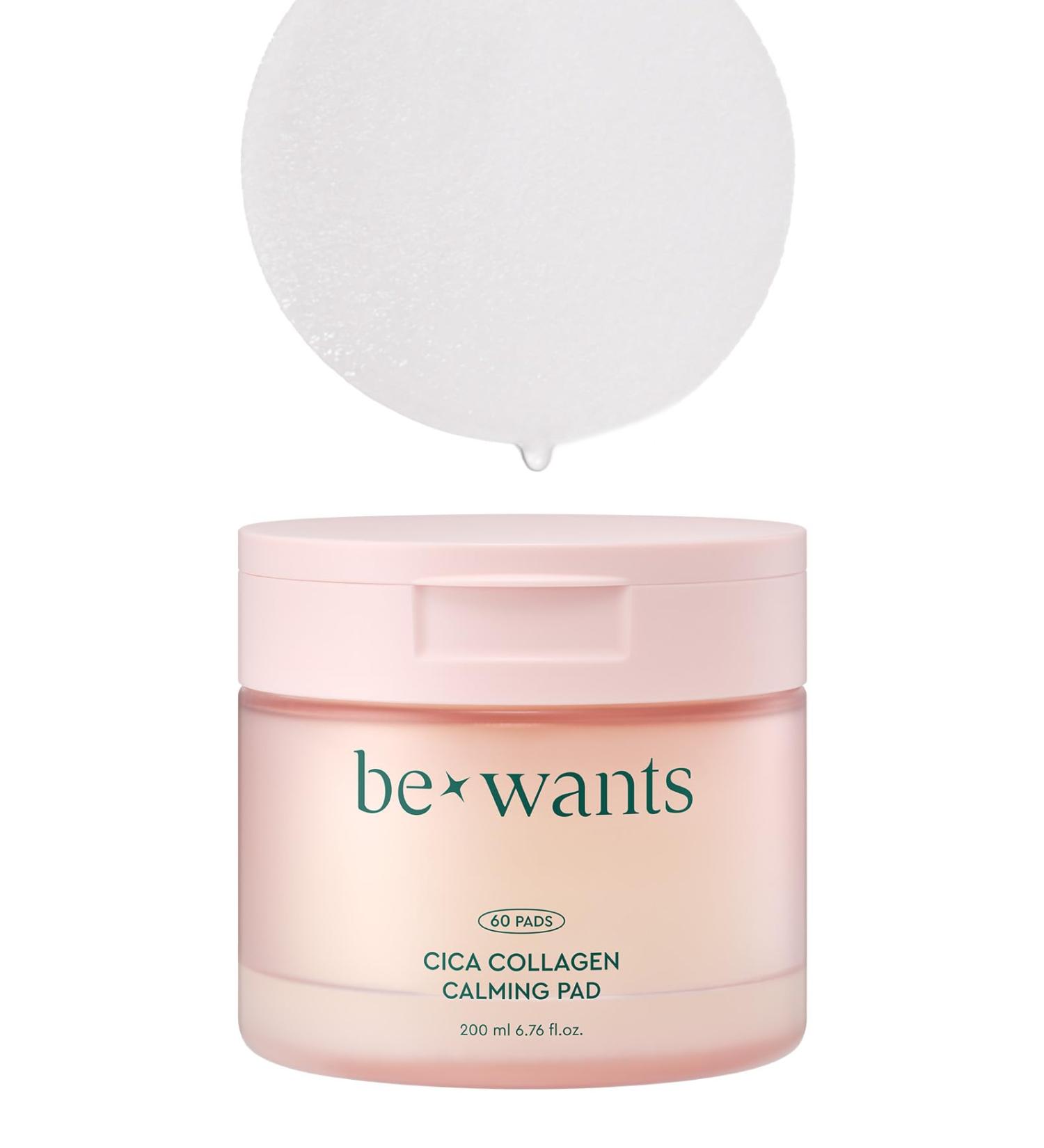 Buy Bewants Cica Collagen Calming Facial Toning Pads - 60 Pads with Centella Asiatica & Triple Hyaluronic Acid - Instant Soothing & Moisturizing with Hygienic Pincers International Shipping Available - Buy Online on GoSupps.com