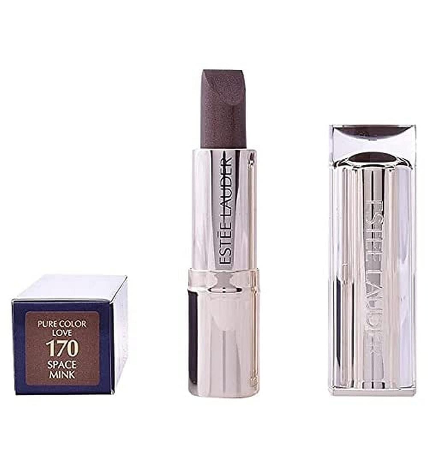 Est e Lauder Estee Lauder 855-RP2W85 Pure Color Love Lipstick Chrome Space Mink 3.5 g