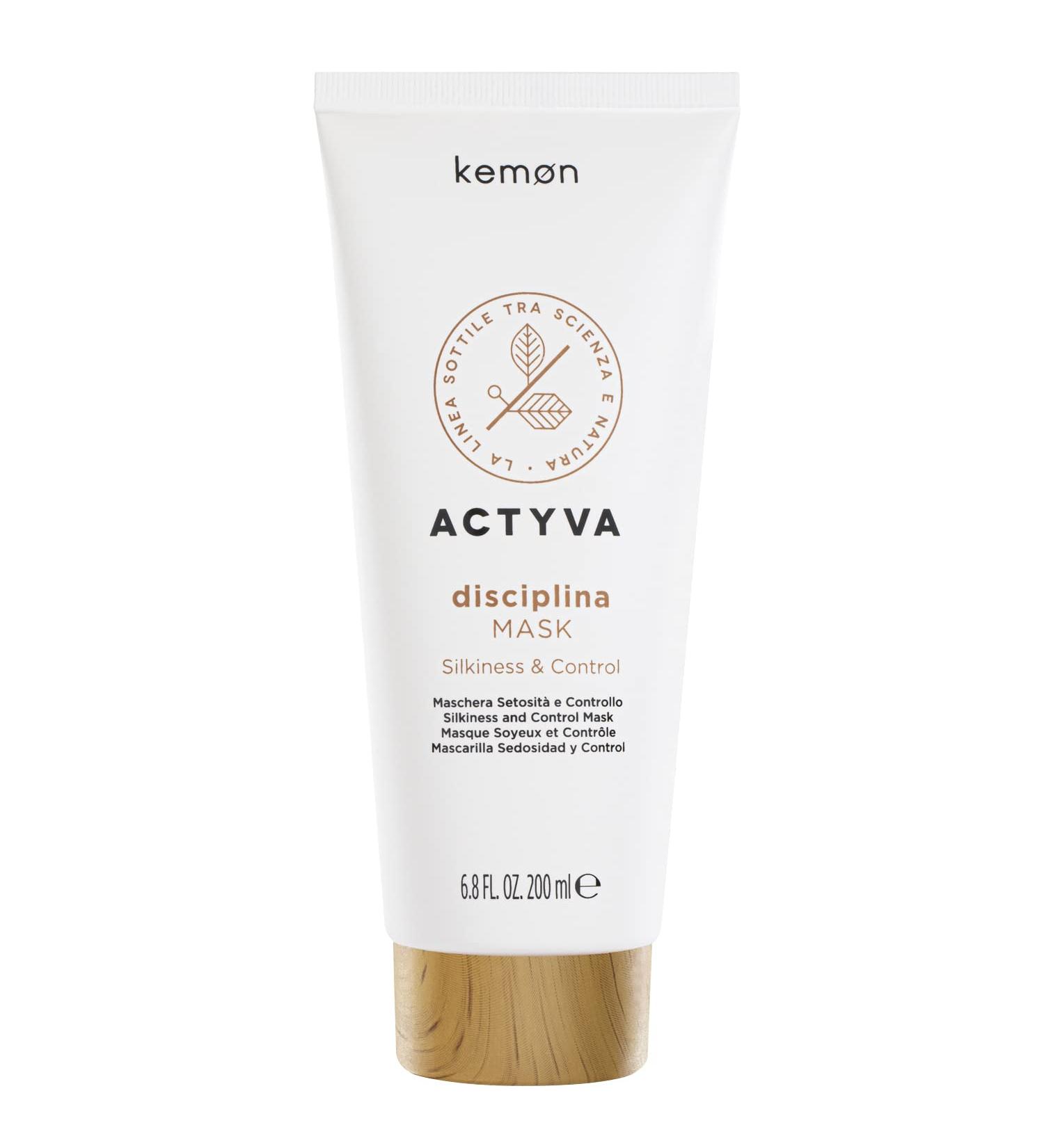 Kemon Actyva Disciplina Mask masque nourrissant et disciplinant pour cheveux fris s avec acide hyaluronique et huile d'amande 200 ml - Buy Online on GoSupps.com