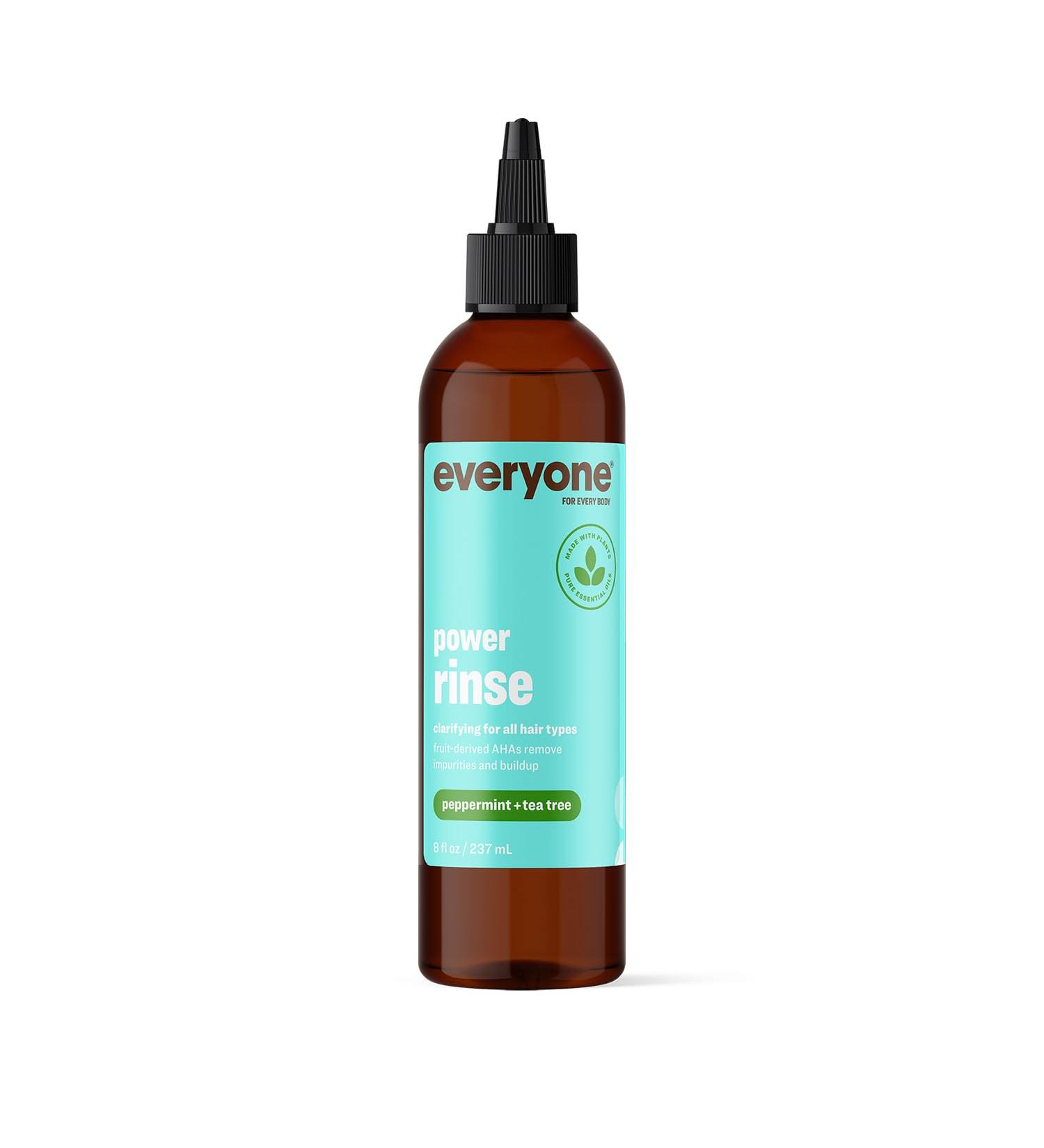 Everyone Hair Care Power Rinse - Meyer Peppermint & Tea Tree Scalp Cleanser | 8 fl oz Sulfate & Paraben Free Detox Treatment for Build Up - Buy Online on GoSupps.com