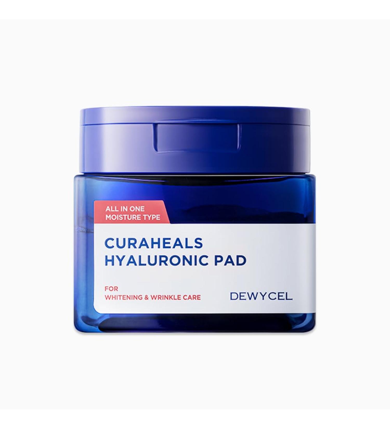 CURAHEALS HYALURONIC PAD | 6-in-1 Toner Serum and Lotion for Pore Care Hydration & Exfoliation | Natural Soothing with Exo-CICA and D-Panthenol | Vegan & Biodegradable Sheets | 70 Pads