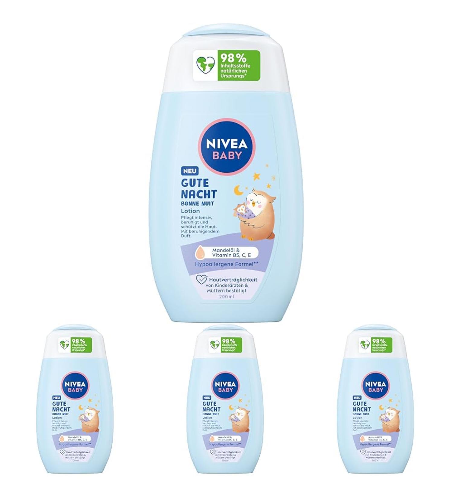 NIVEA BABY BABY BONNE NUCHT Lotion 200 ml (Lot de 4)