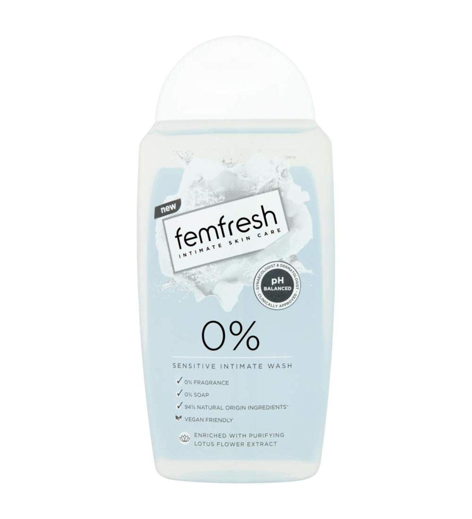 Femfresh Intimate Skin Care 0% Wash 250ml - Gentle Cleansing for Sensitive Skin - Buy Internationally - Buy Online on GoSupps.com