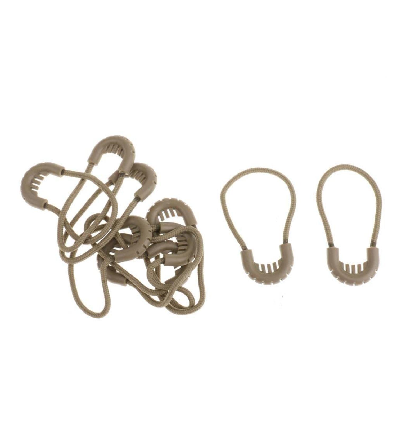10 Zipper Pullers - Durable Tan Replacement Loops for Sportswear & Outdoor Gear | International Shipping - Buy Online on GoSupps.com