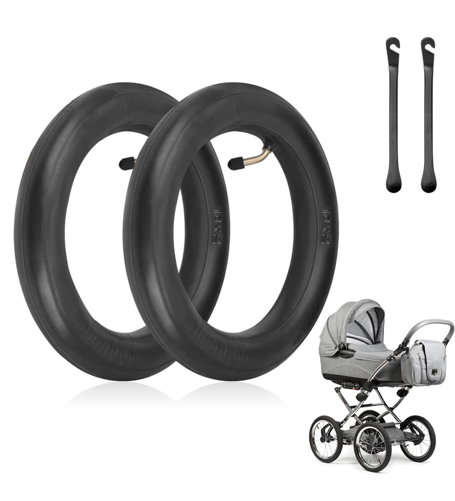 Buy MIIKUU 2x 10 Inch Stroller Hoses with Angle Valve 45 - Seamless Black Tire Hose Set with Tire Sticks | International Shipping Available - Buy Online on GoSupps.com