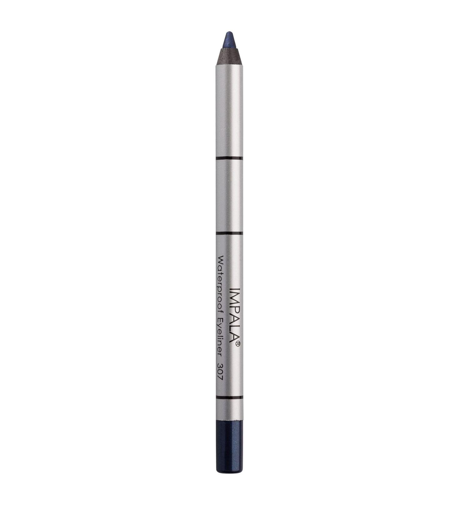 IMPALA Creamy Waterproof Metallic Navy Blue Eyeliner Pencil 307 - Defined Contour or Smokey Effect | Long-Lasting & Water-Resistant | Blue Metallic - Buy Online on GoSupps.com