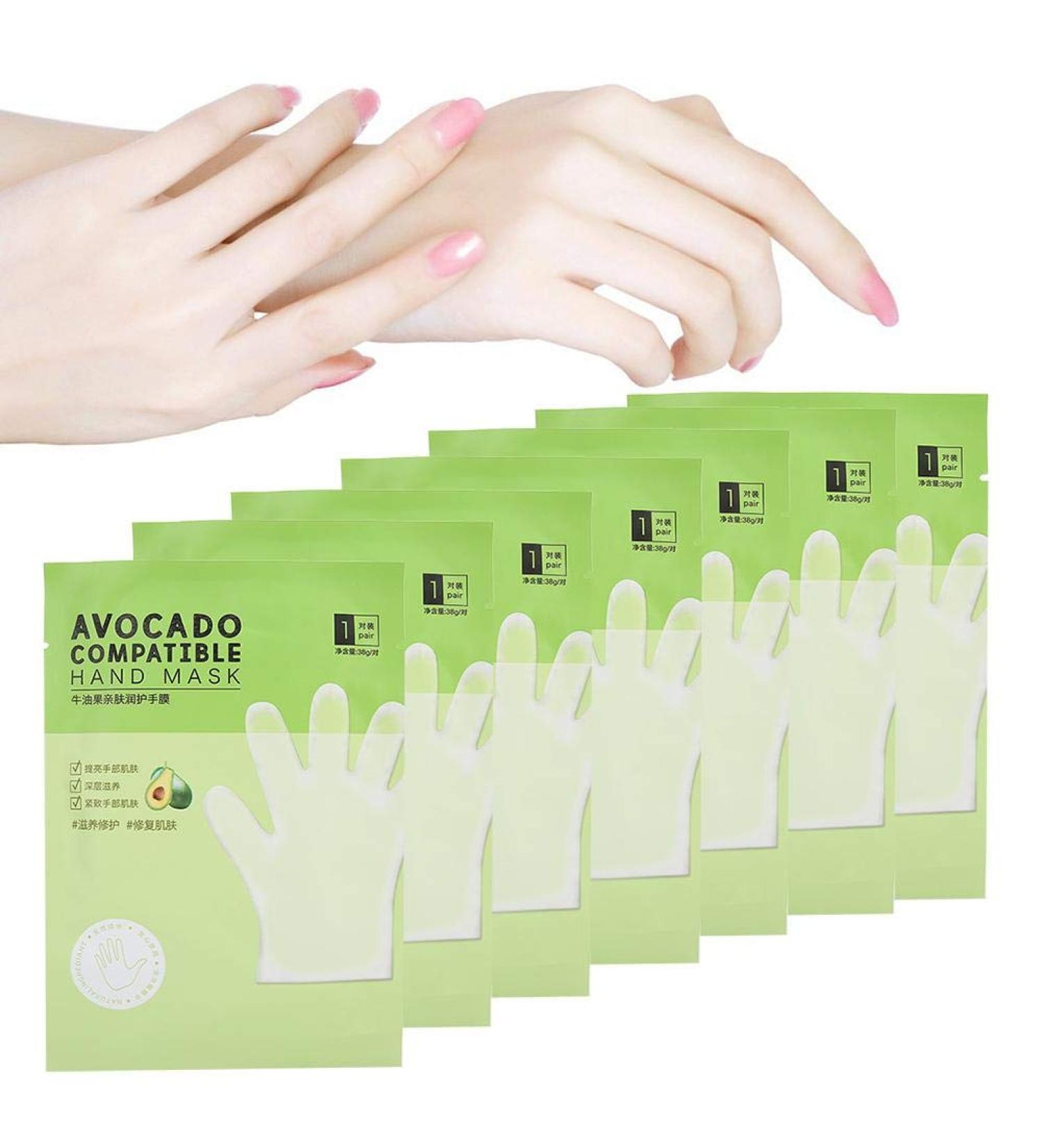 Hand Peel Mask - 7 Avocado Skin-Friendly Moisturizing Masks for Dry Hands Repair | Unisex Hand Care - Buy Online on GoSupps.com