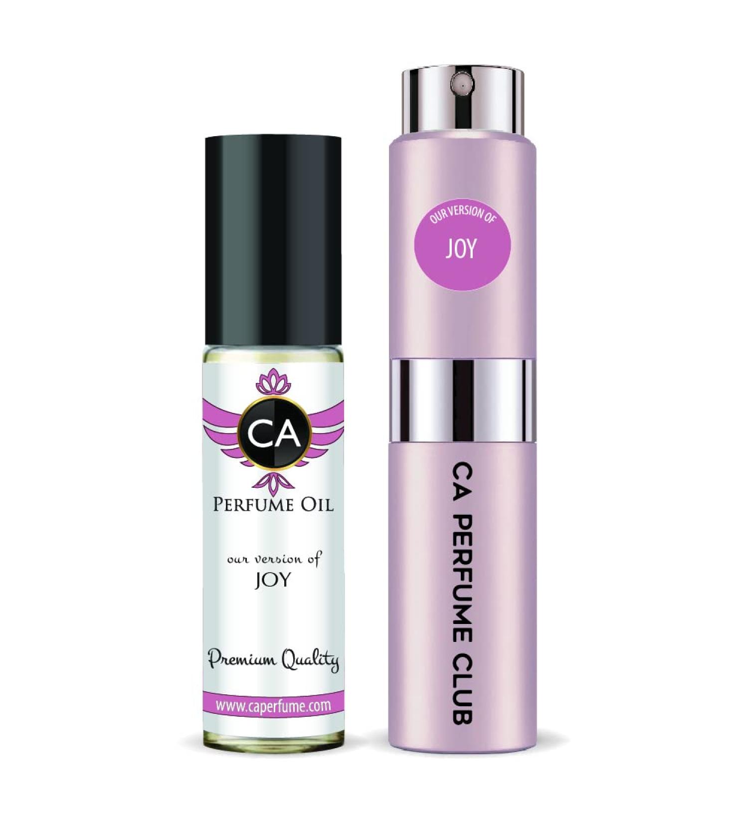 CA Perfume Duo Impression of Christian Joy For Women Eau de Parfum Refillable Atomizer Sprayer + Fragrance Body Oil Long Lasting Sample Travel Size Roll-On Bottle 0.27 Fl Oz+0.33 Fl Oz - Buy Online on GoSupps.com