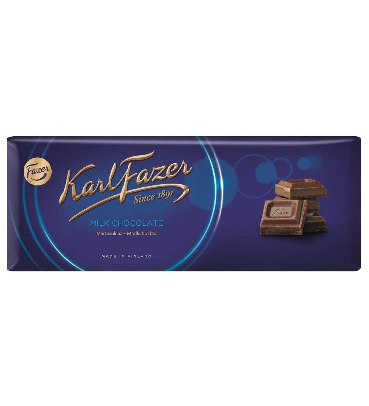 Karl Fazer Karl Fazer Blue Milk Chocolate Finnish chocolate board 200g