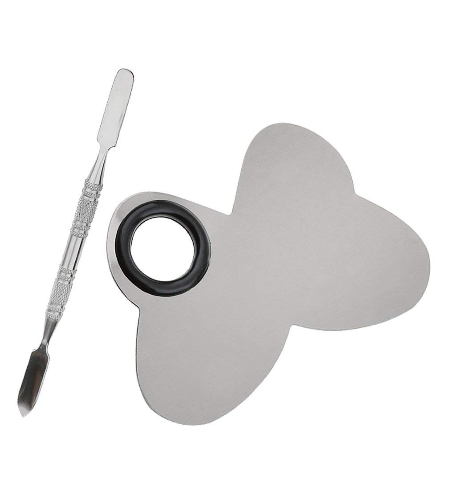 Inzopo Pro Salon Cosmetic Palette Spatula - Stainless Steel 2 Pack | Perfect for Makeup Artists & DIY Beauty - Buy Online on GoSupps.com