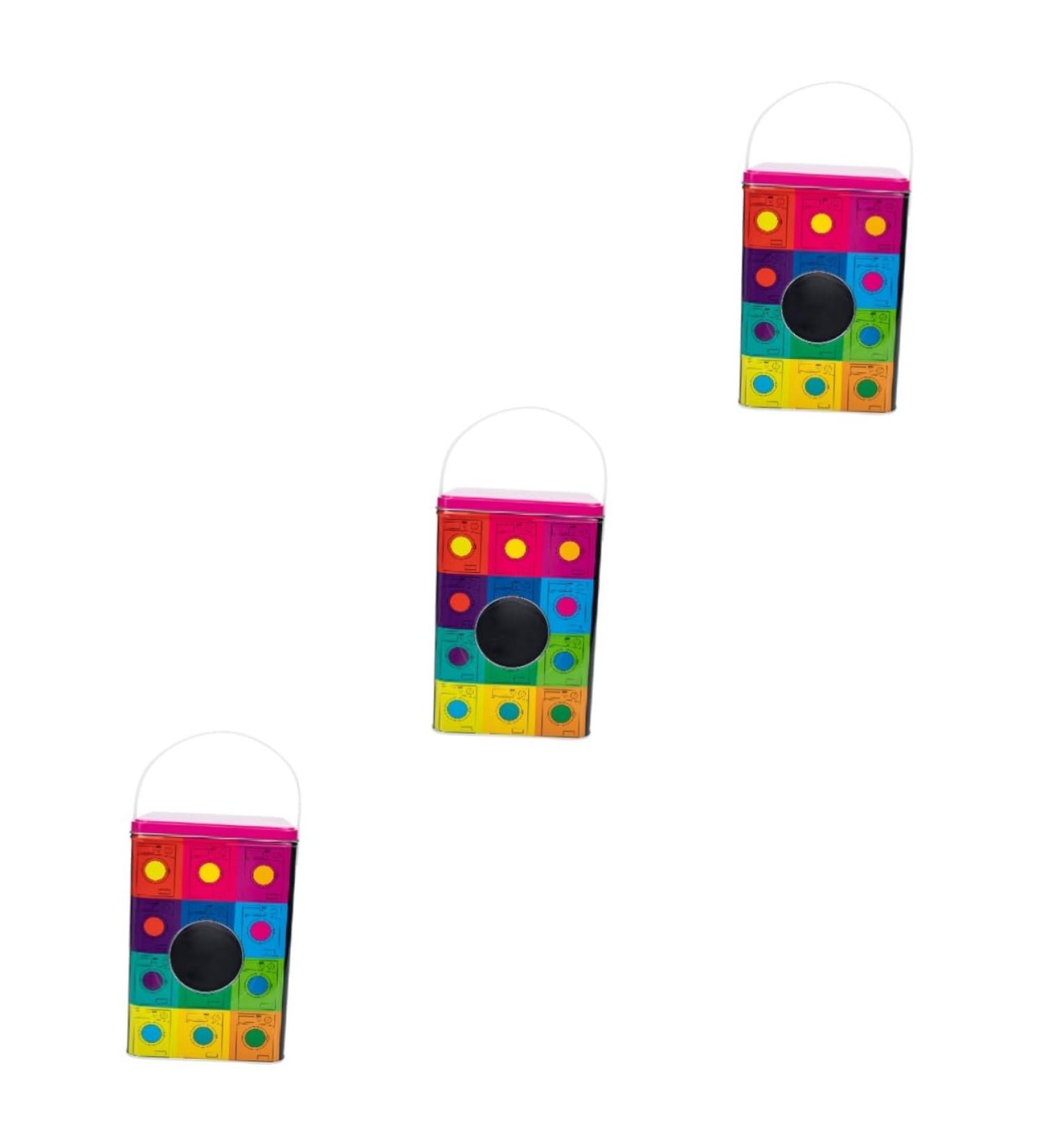 Zerodeko 3pcs washing powder storage bucket laundry tin container containers with lids laundry snack container Storage Container storage jar wrought iron Metal - Buy Online on GoSupps.com