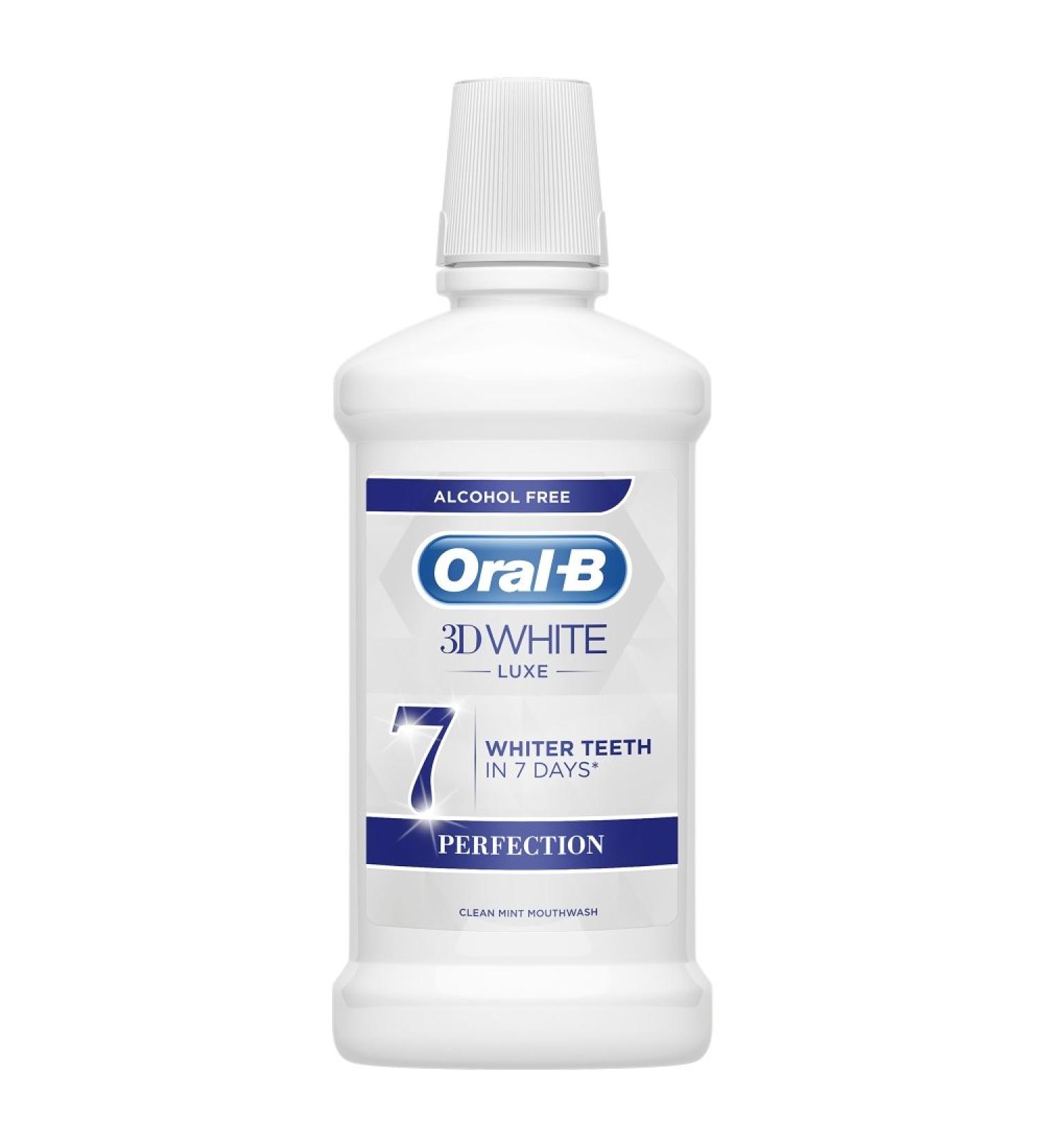 Oral-B 3D White Luxe Perfection - Mouthwash - Mint Freshness - 500 ml - Buy Online on GoSupps.com
