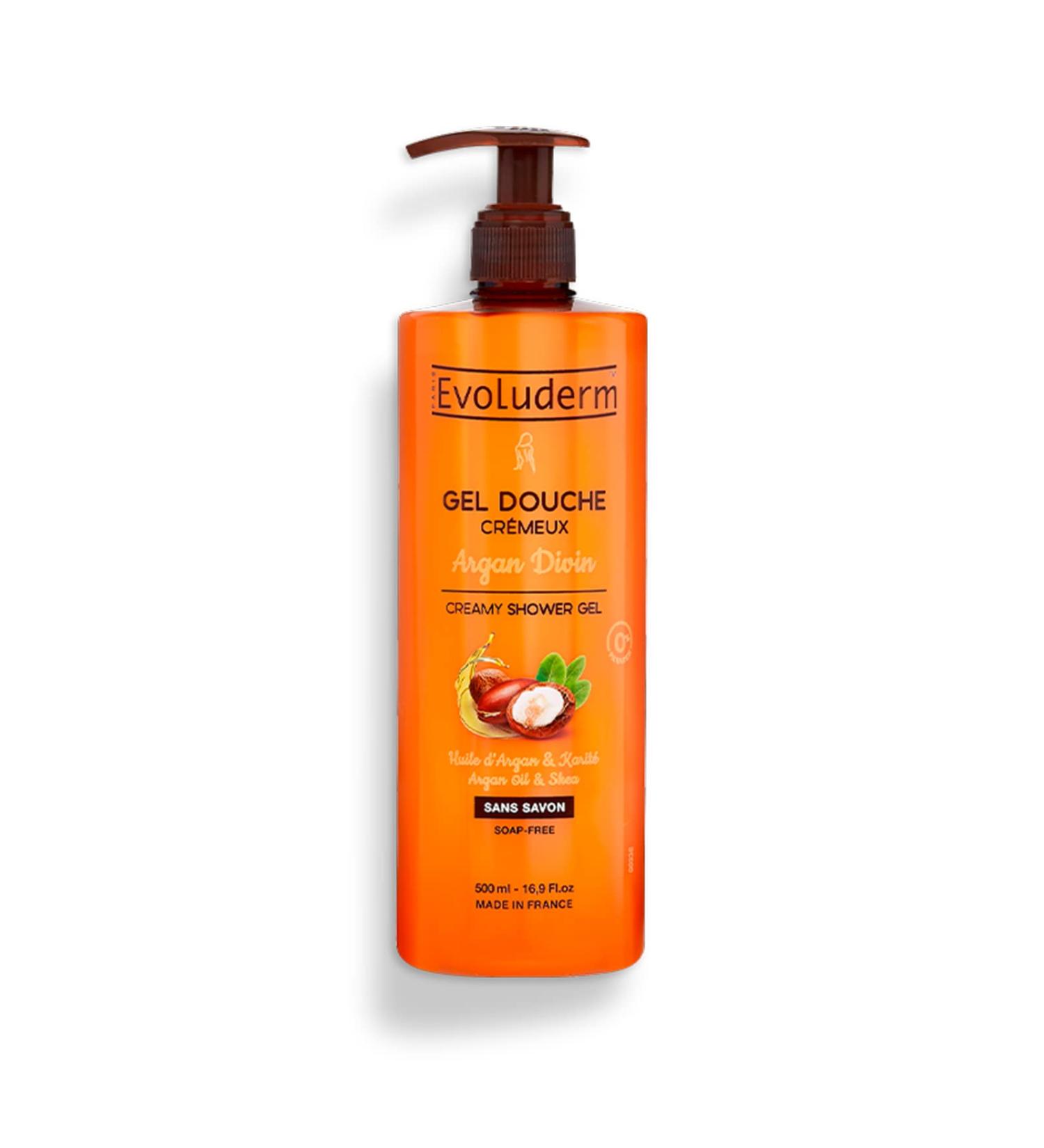 EVOLUDERM Argan & Shea Argan Divin Nourishing Shower Gel 500ml - Buy Online on GoSupps.com
