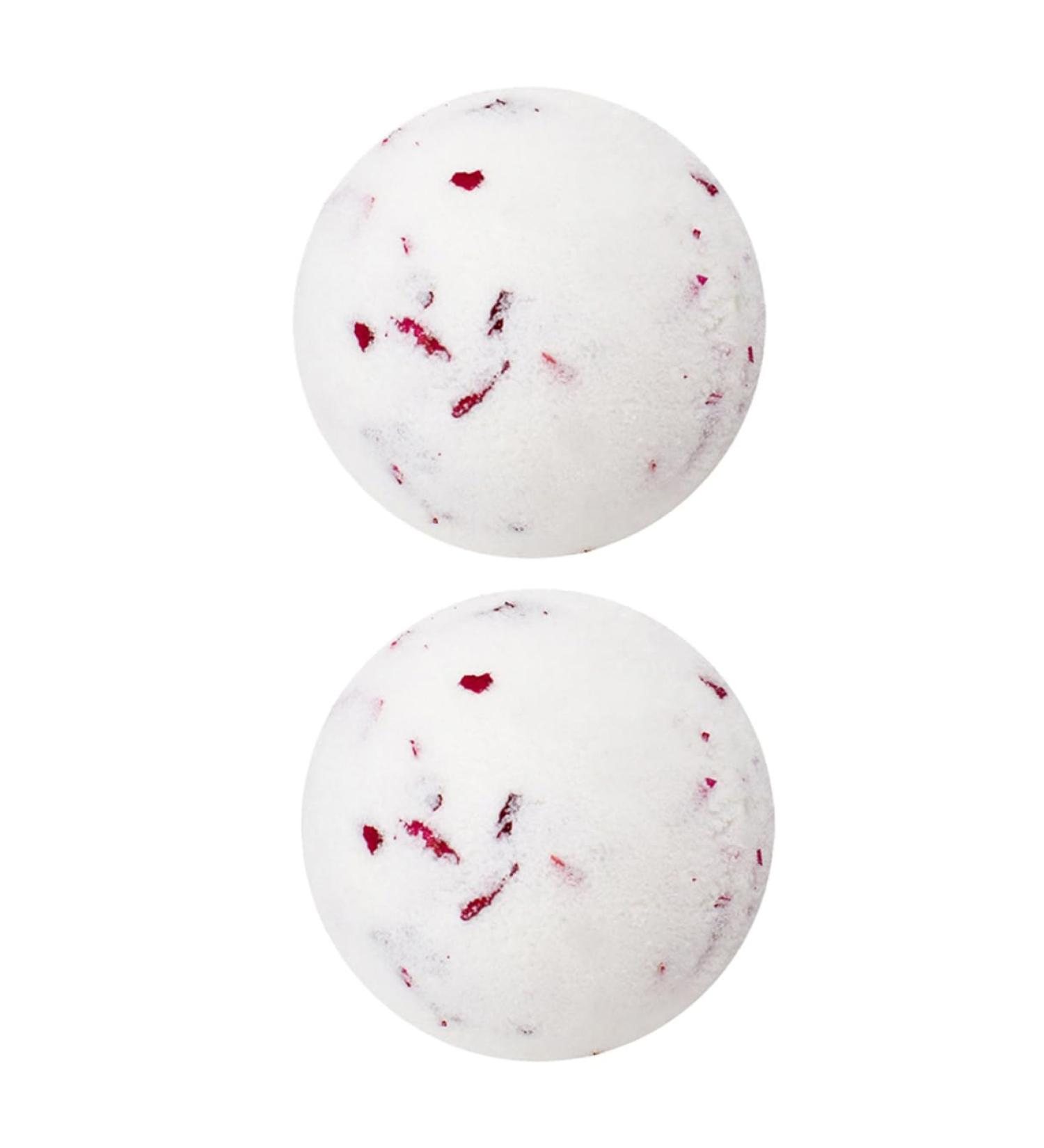  Angoily Angoily 2 Pieces Foaming Bath Ball Shine Bath Ball Round Bath Milk Sparkling Bath Organic Milk For Kids Moisturize White Sea Salt - Buy Online on GoSupps.com