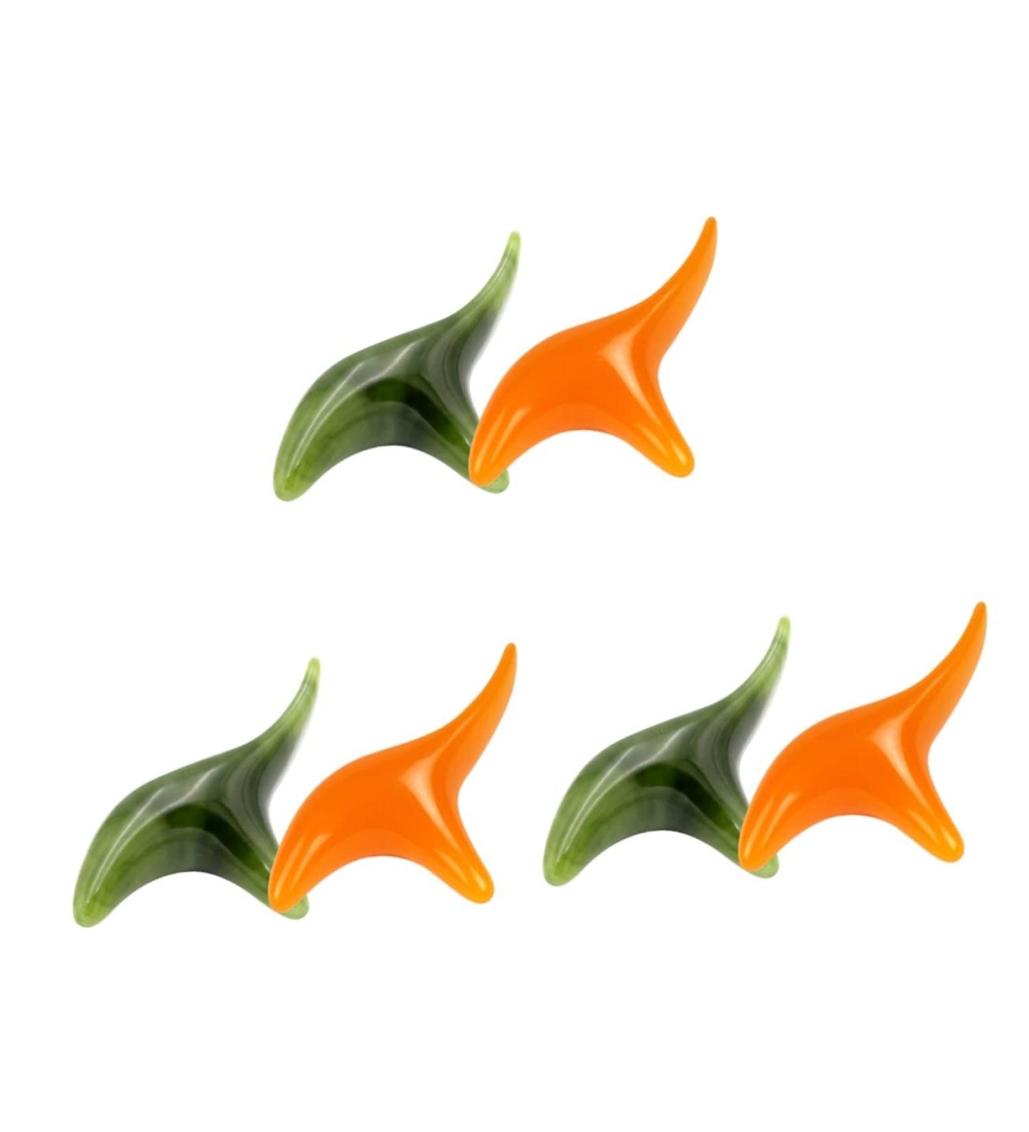 Healeved 6-Stk Guasha Brett & Massage Tools Set Face Massage & Acupuncture Rods | Jadestein Harzbstift - 3 Pieces (11x6cm) for Ultimate Relaxation - Buy Online on GoSupps.com