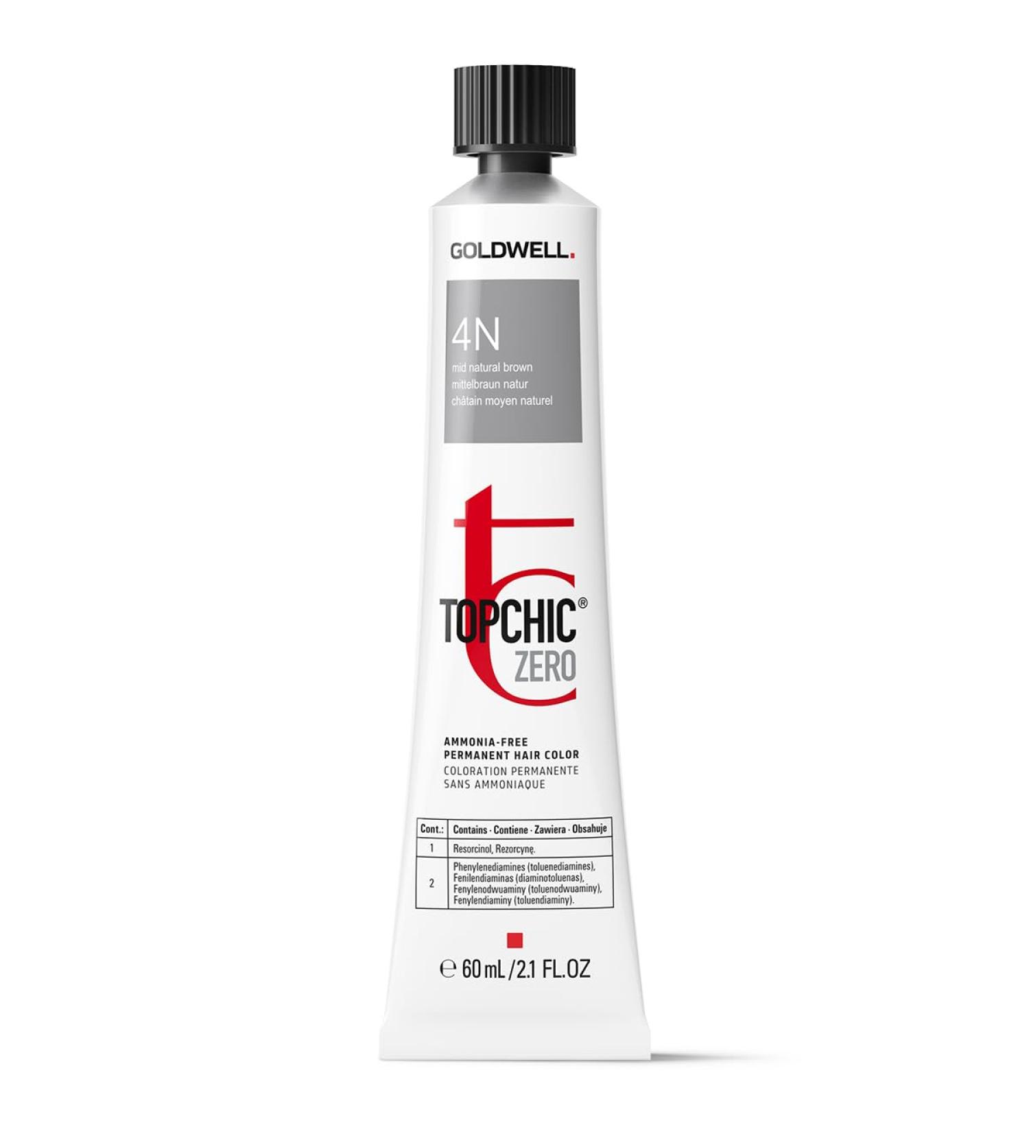 GOLDWELL Topchic Zero 4N Mid Natural Brown tb 60ml - Buy Online on GoSupps.com