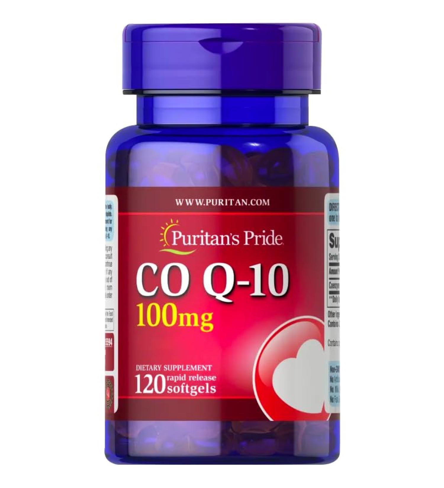 Buy Puritan's Pride Q-Sorb Co Q-10 100 mg - 120 Rapid Release Softgels | Premium Quality Antioxidant Supplement | International Shipping Available - Buy Online on GoSupps.com