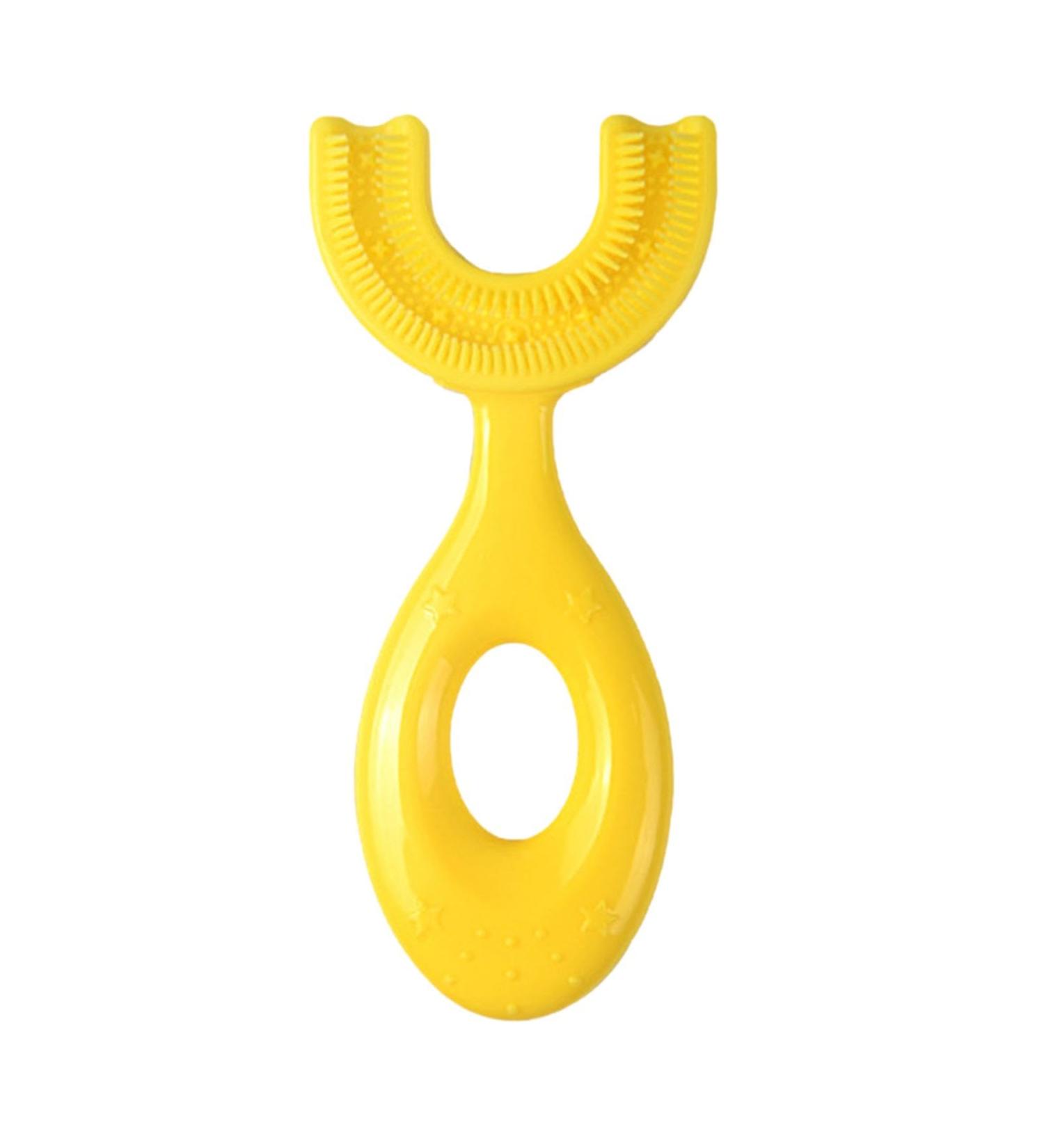 Buy U-Shaped Silicon Bristle Toothbrush for Kids | 360-Degree Soft Toothbrush for Ages 6-12 | Food-Safe Silicone Gentle Oral Care - Buy Online on GoSupps.com