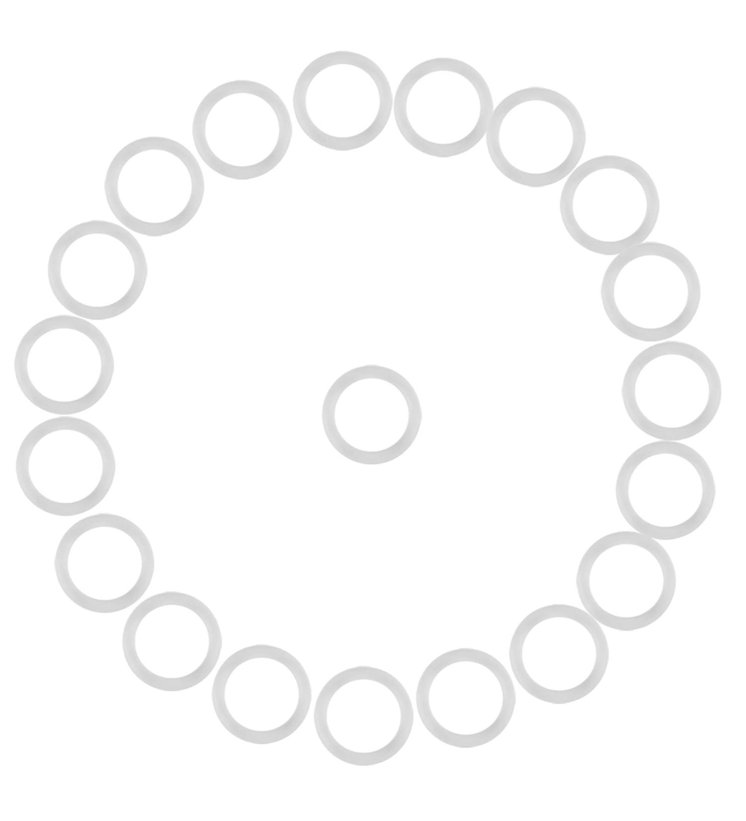 Alomejor Baby Pacifier O-Rings - 20pcs Silicone Safe Dummy Clips & Adapter Holder for Babies | Transparent Durable & Secure - Buy Online on GoSupps.com