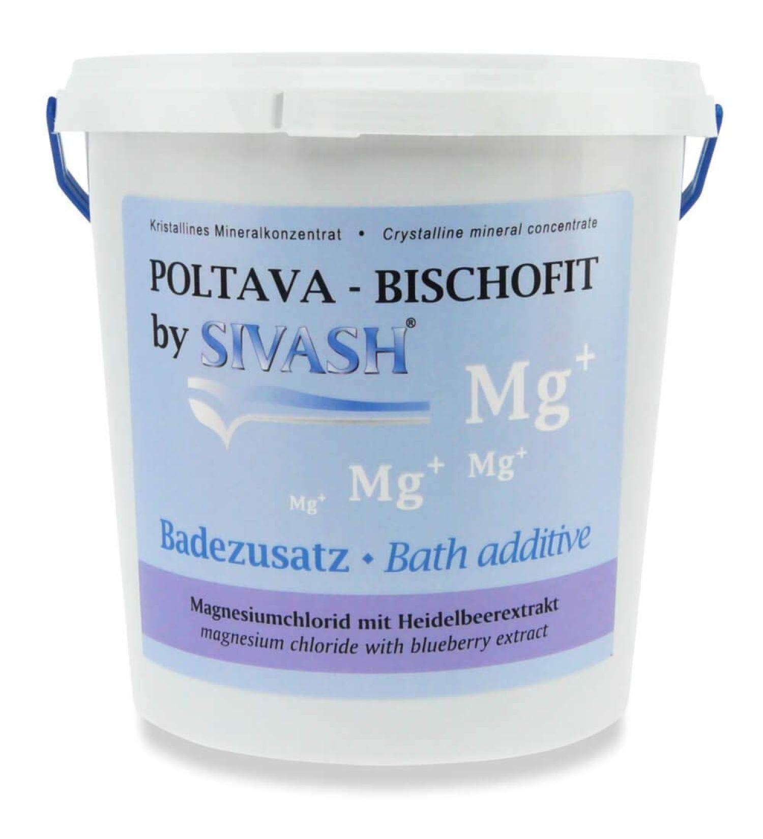 Magnesium Bath Salt - Crystalline Bischofite Bath Additive with Blueberry Extract 1300g - Magnesium Chloride Hexahydrate