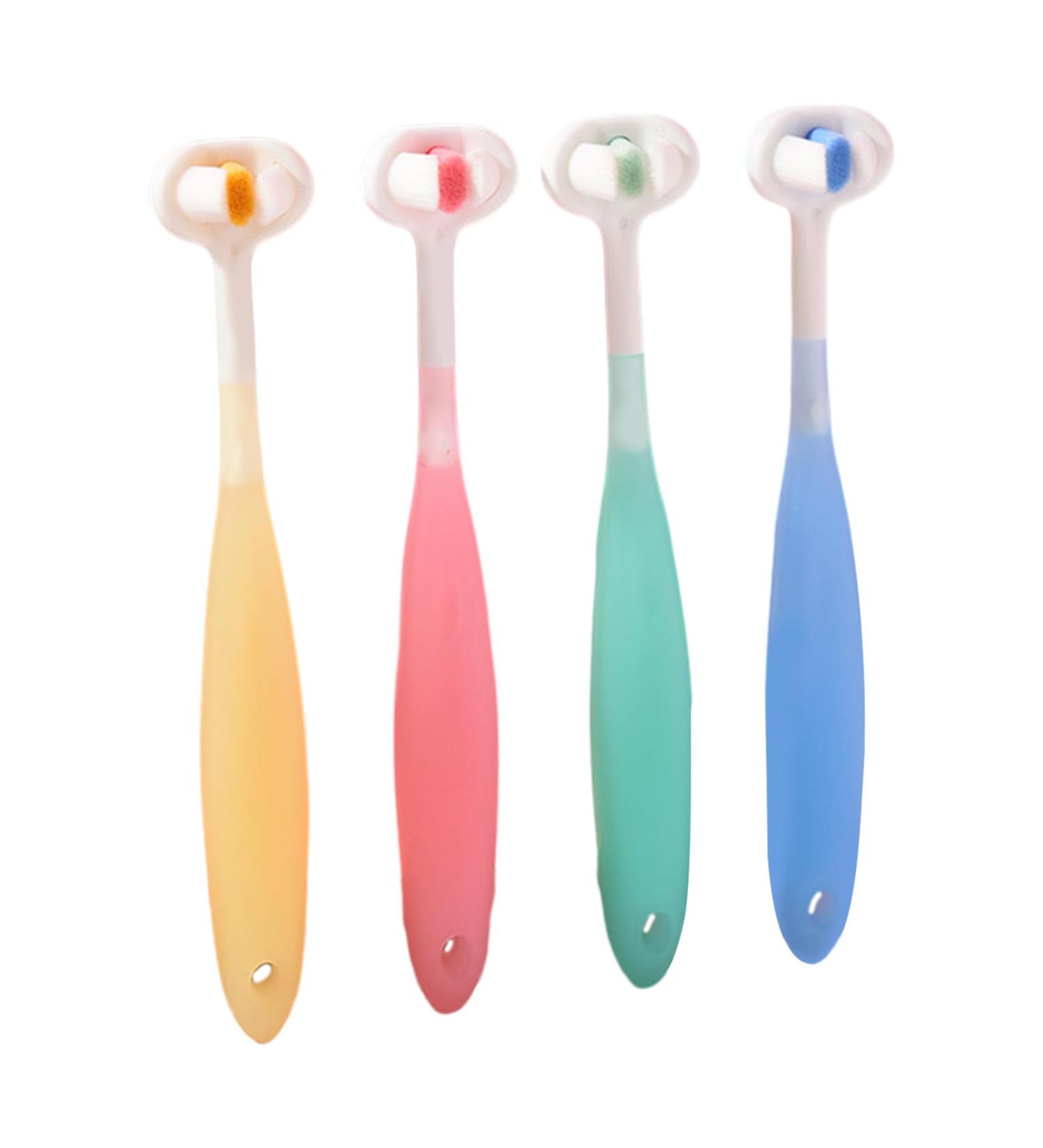 Three-Page Cartoon Toothbrush for Kids | Soft Bristles & Portable Anti-Sensitive Design - Buy Online on GoSupps.com
