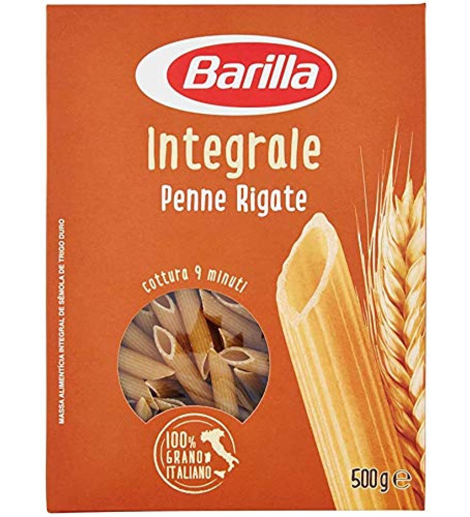 Barilla Barilla Penne Rigate Integrali 100% Italian Solid Grain Pasta 5 x 500 g