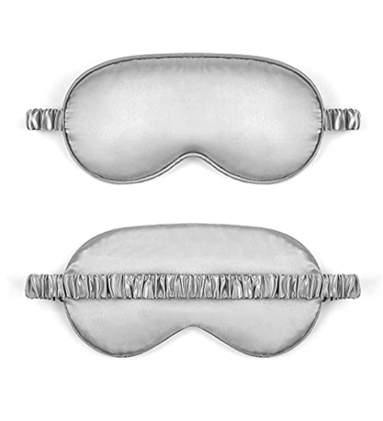 Silk Sleep Eye Mask for Men Women & Children - Adjustable Grey Eye Mask for a Good Night's Sleep - 1 Count - Buy Online on GoSupps.com