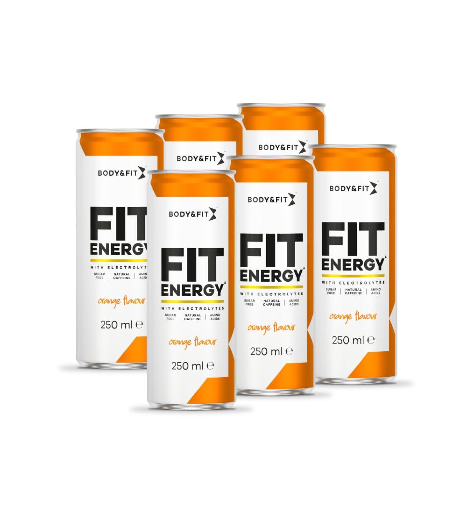Body Fit Body & Fit Fit Energy Drink Orange 1500 ml 6 Blikjes - Buy Online on GoSupps.com