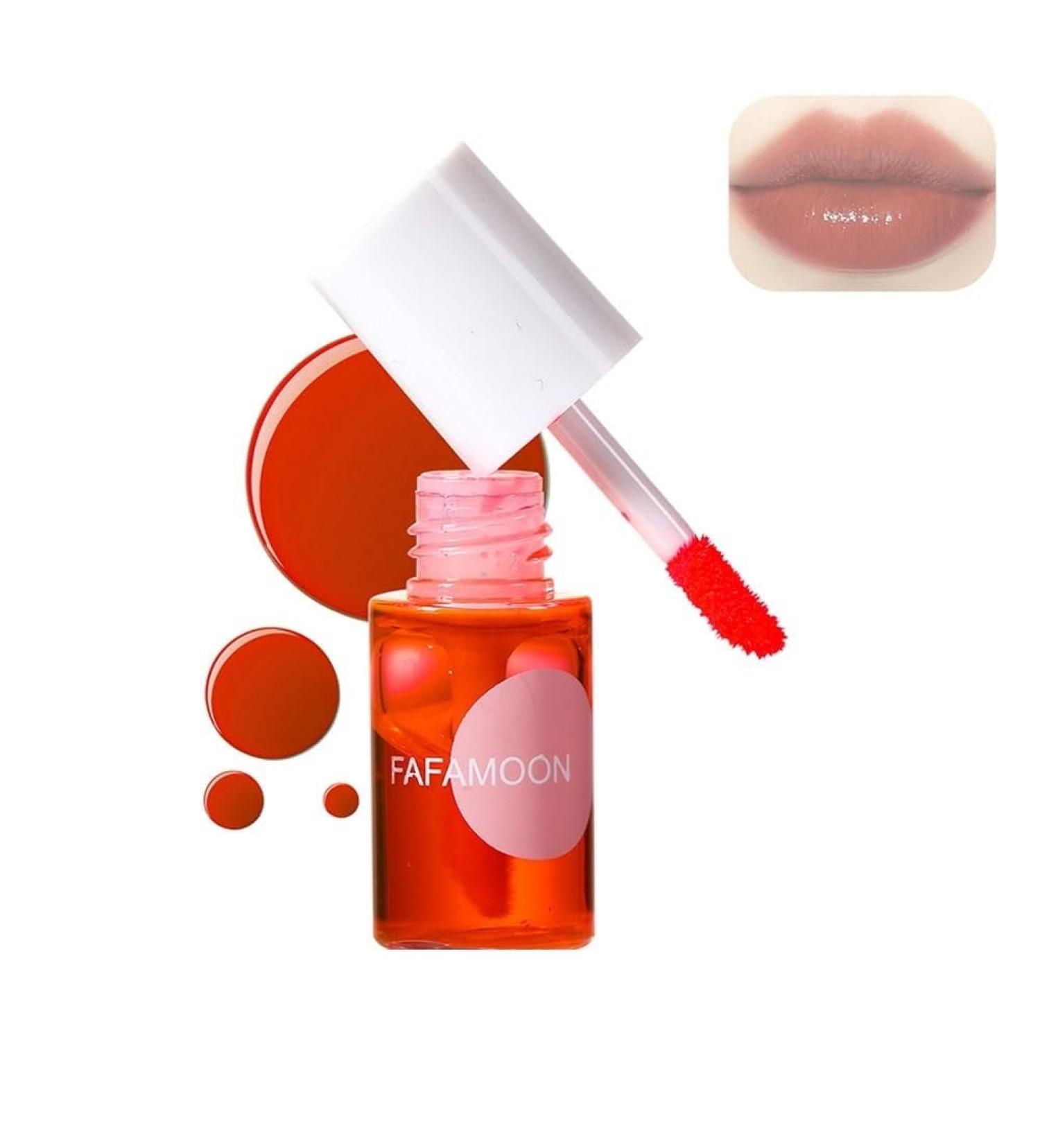 Fafamoon Long Lasting Lip Gloss Set - Moisturizing & Waterproof Fruit Juice Lip Tint (4 Colors) Perfect for Plumping Matte Finish Makeup - Buy Online on GoSupps.com
