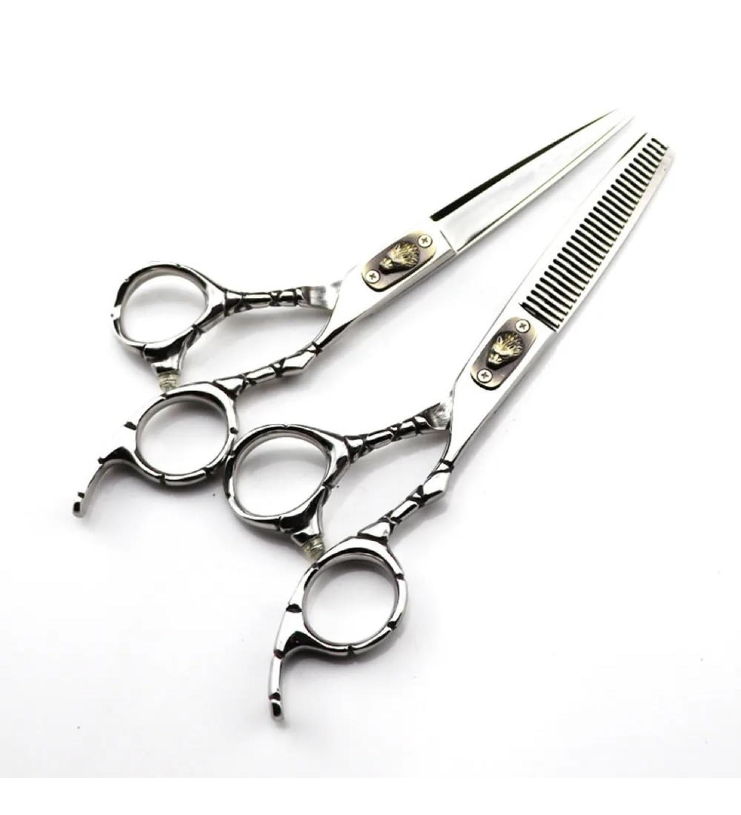 Hair Cutting Scissors 6 Inch Professional Japan 440c Steel Wolf Hair Cutting Scissors Haircut Thinning Barber Tools Cut Shears Hairdresser Scissors Set - Buy Online on GoSupps.com